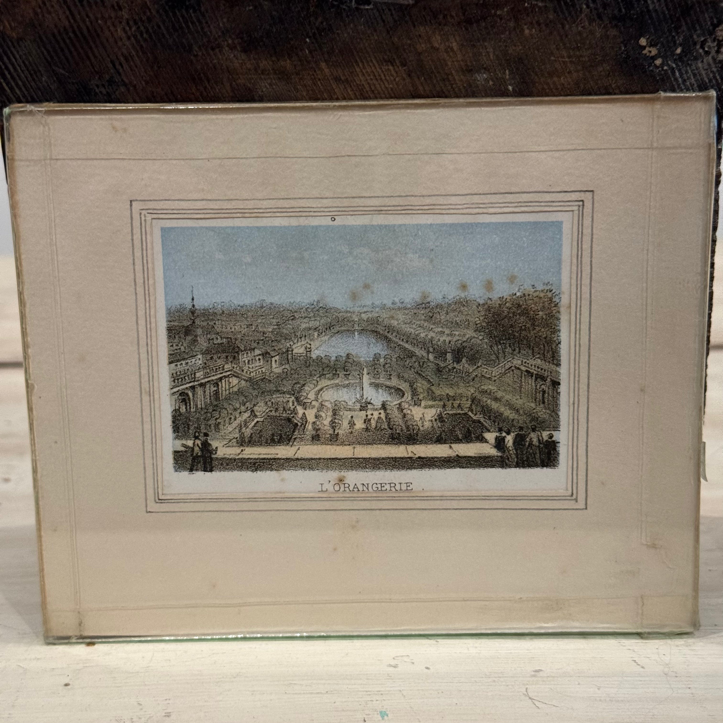 Pair of 19th Century French Hand-Colored Garden Prints