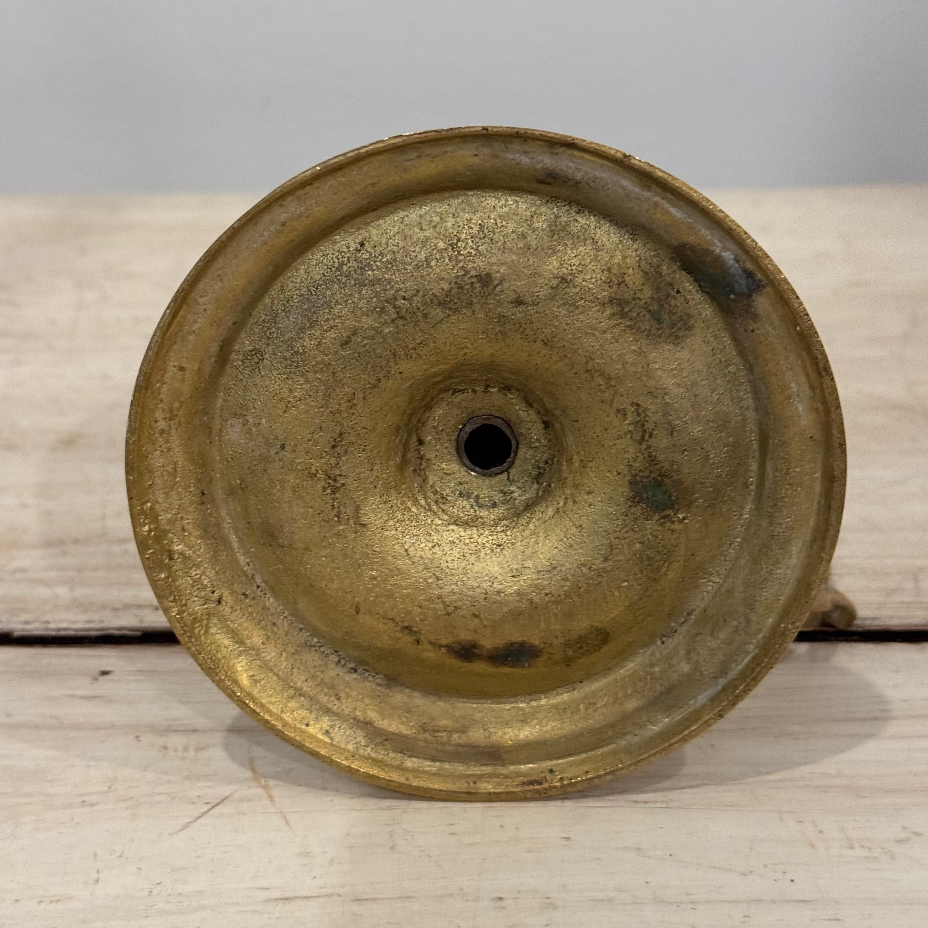 Vintage French Brass & Alabaster Chamberstick