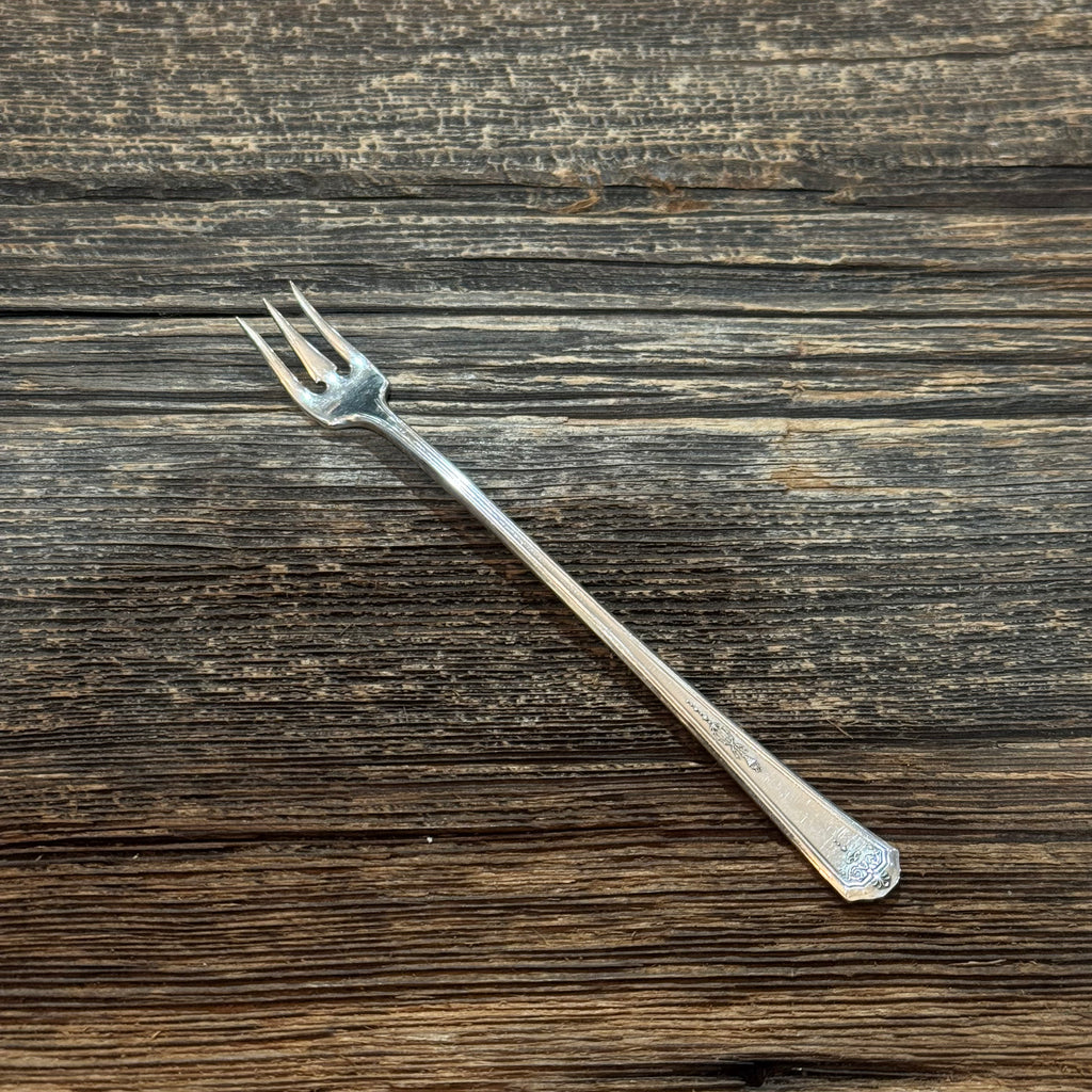Queen Bess Silverplate Pickle & Olive Fork
