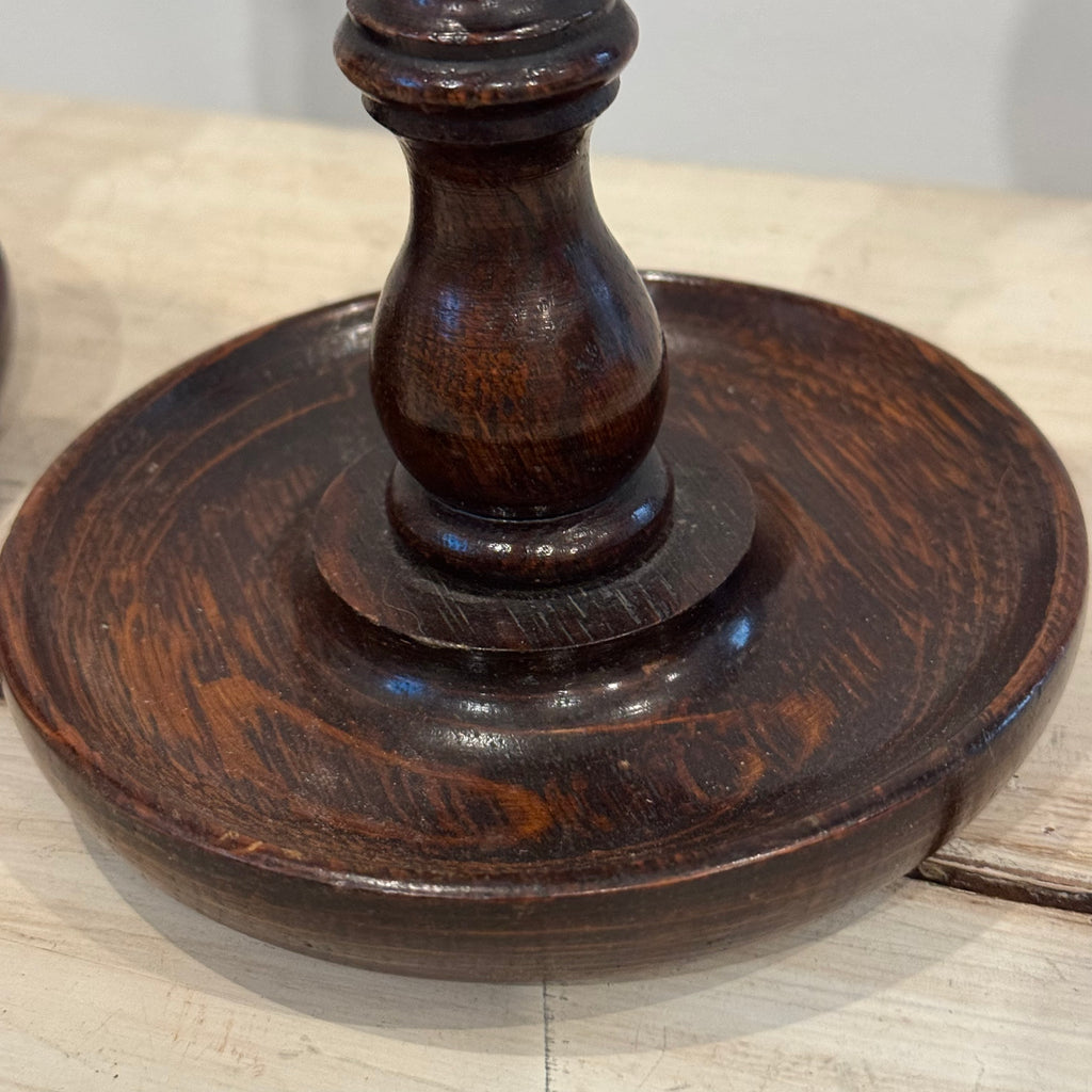 Pair of English Barley Twist Candlesticks