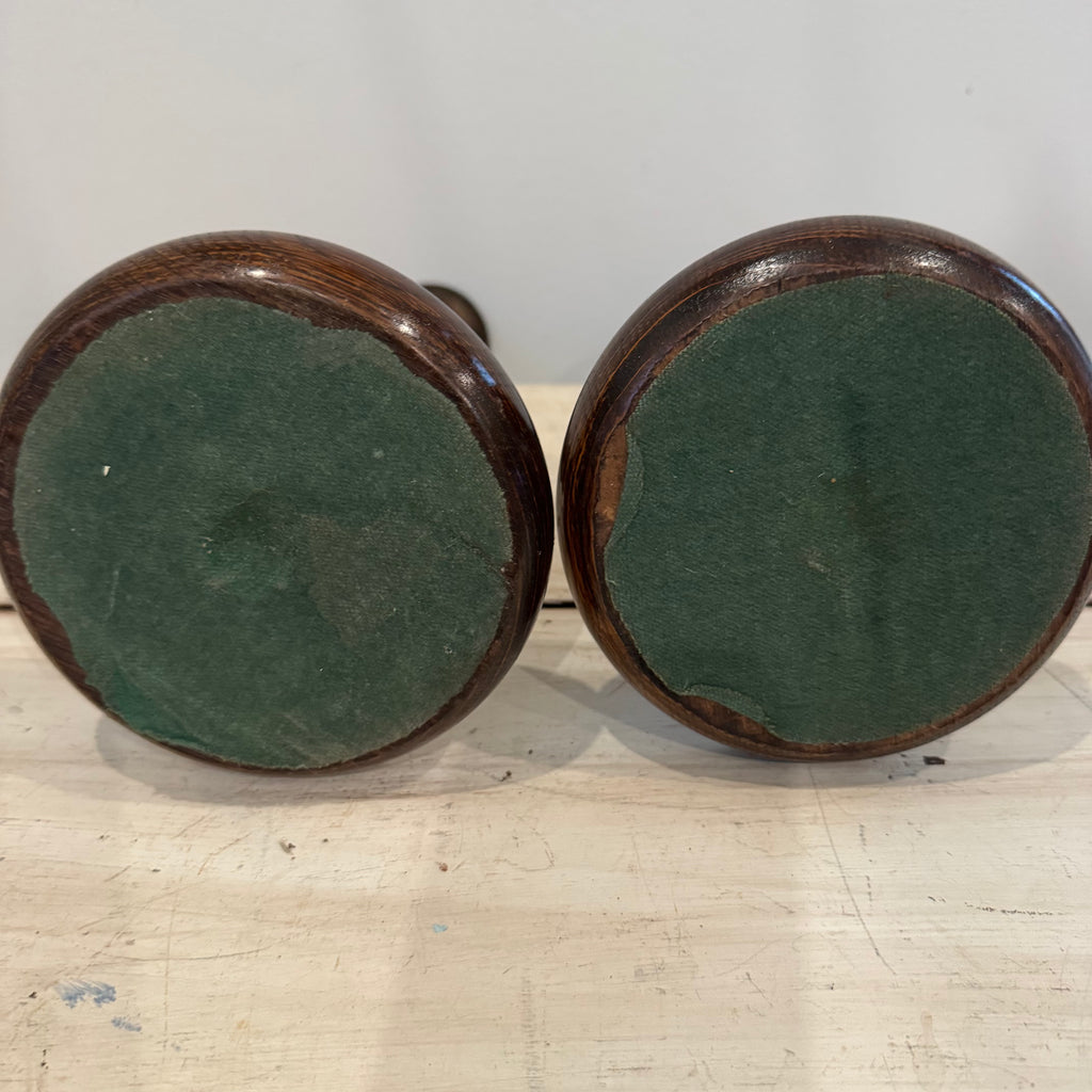 Pair of English Barley Twist Candlesticks