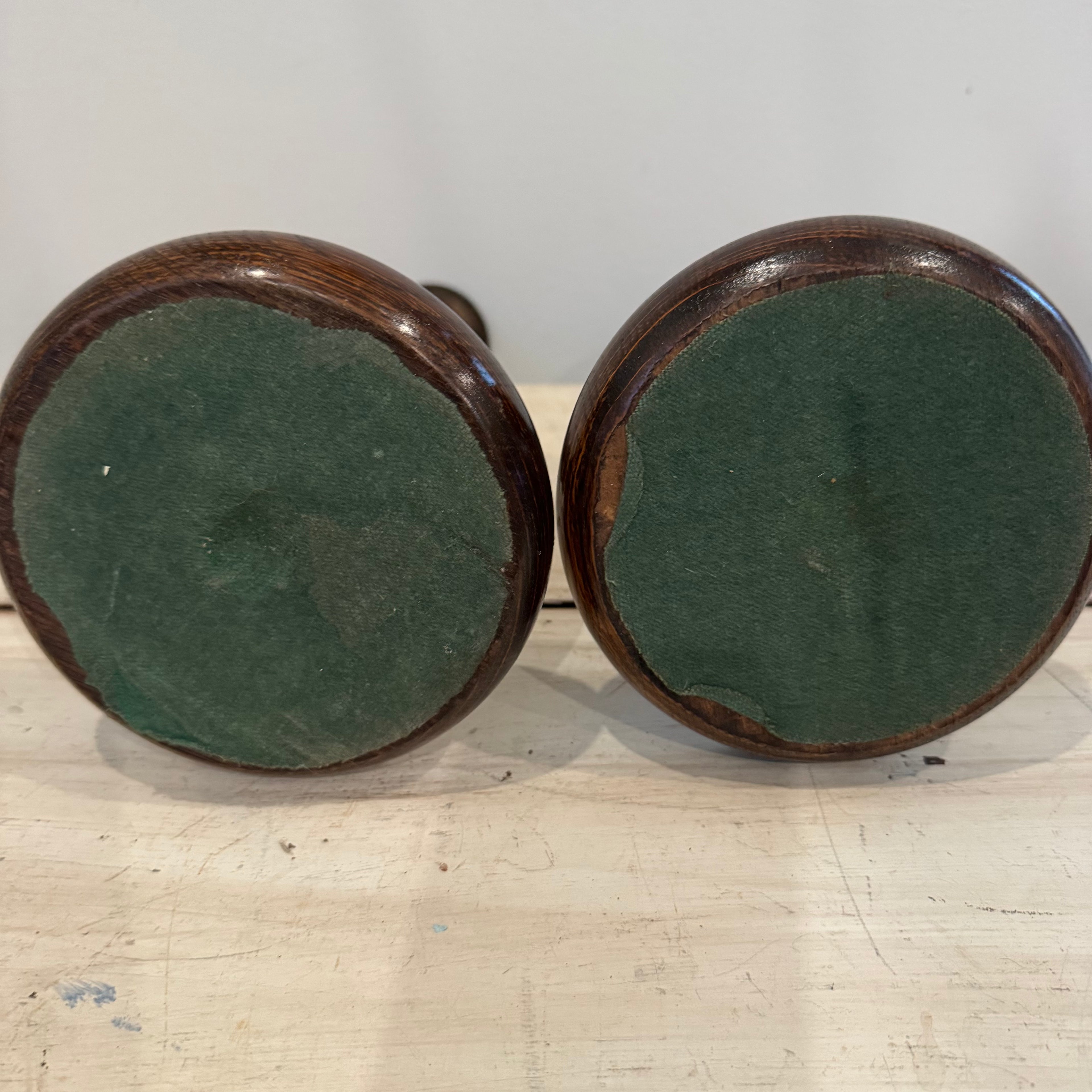 Pair of English Barley Twist Candlesticks