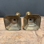 Vintage Brass Baluster Candlesticks – Pair