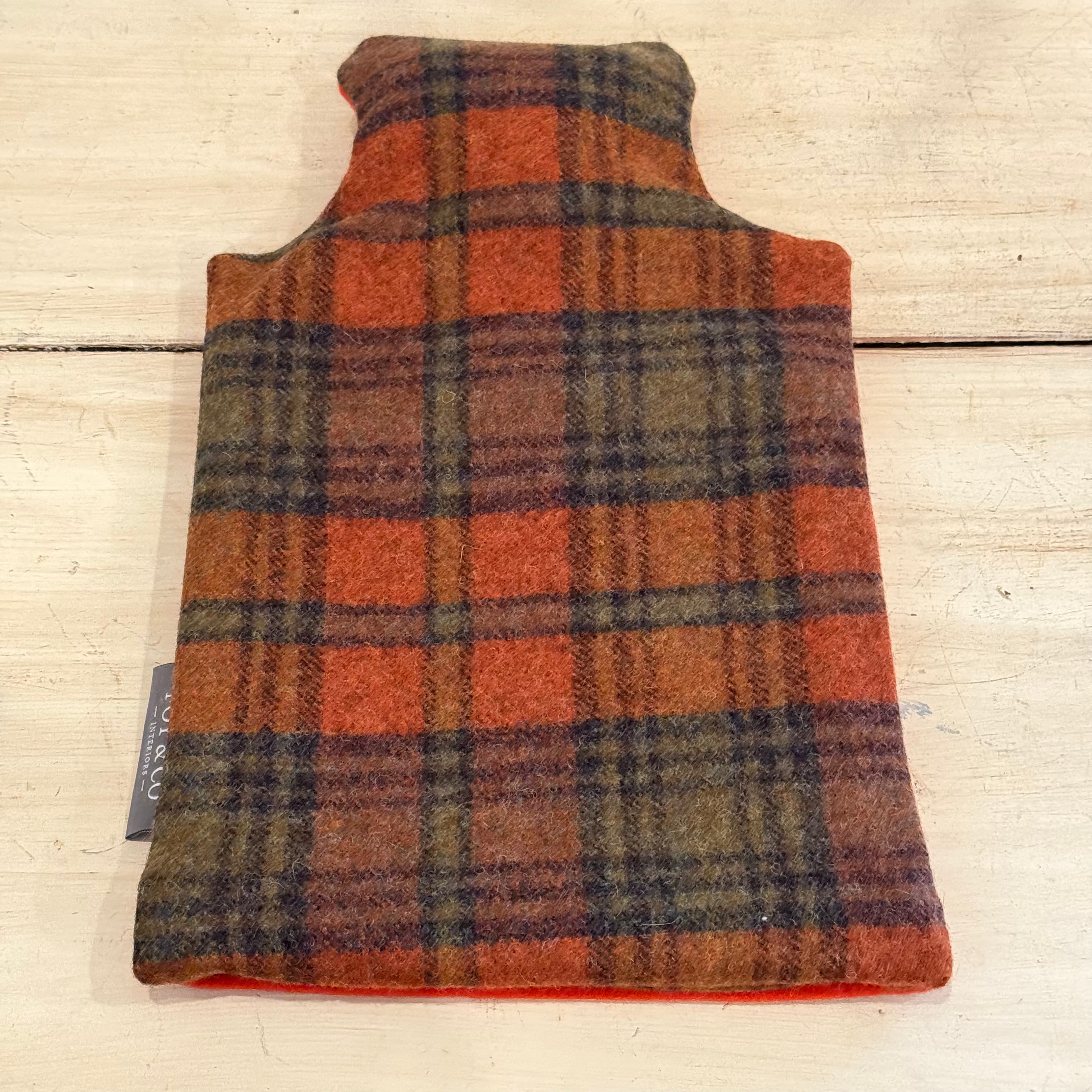 English Autumn Plaid Hot Water Bottle