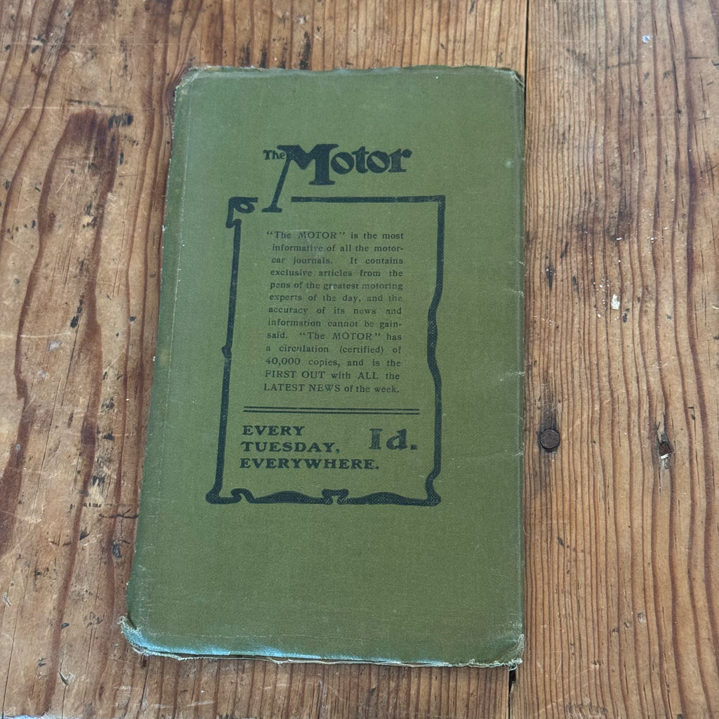 Antique The Motor Map of England & Wales – Early British Motoring Road Map