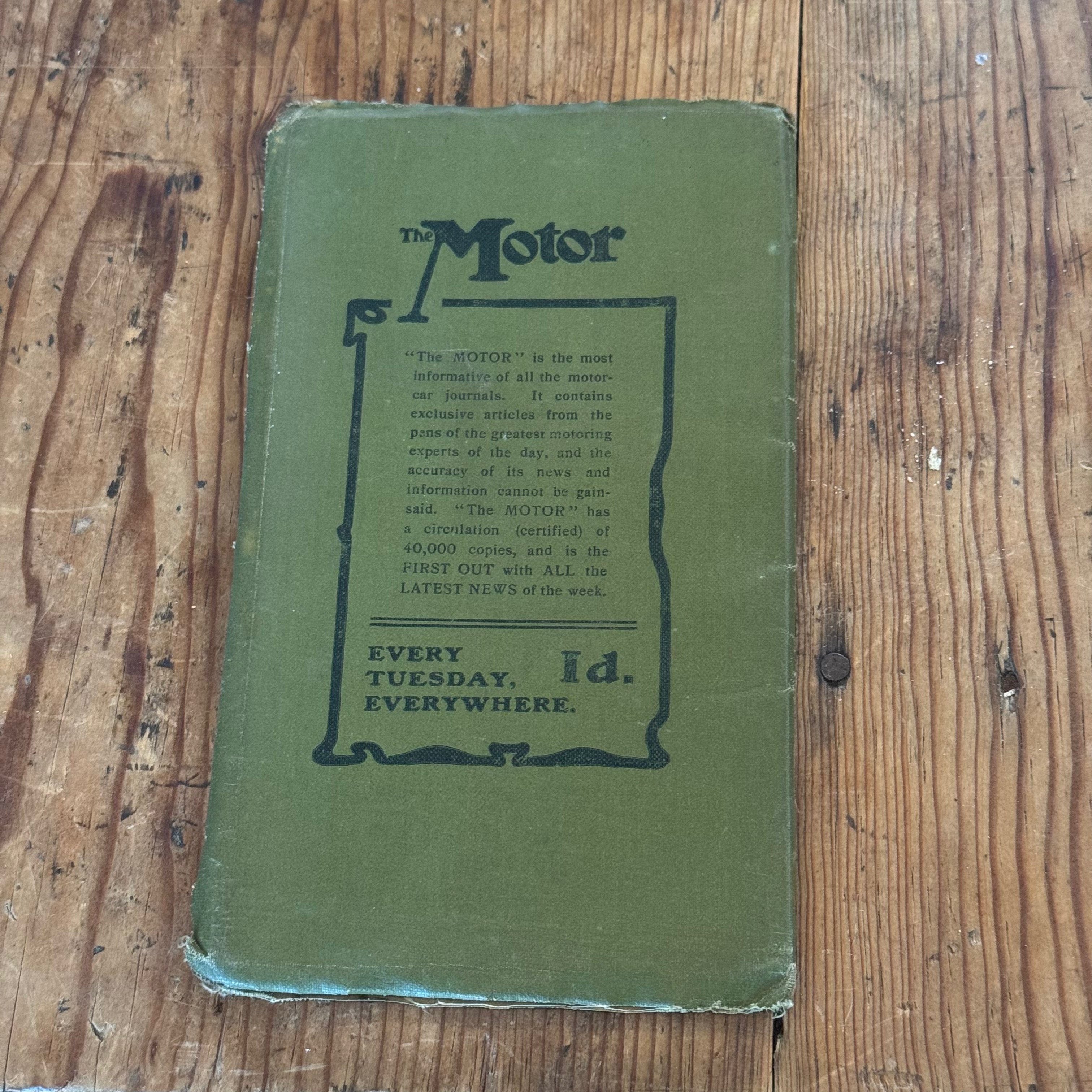 Antique The Motor Map of England & Wales – Early British Motoring Road Map