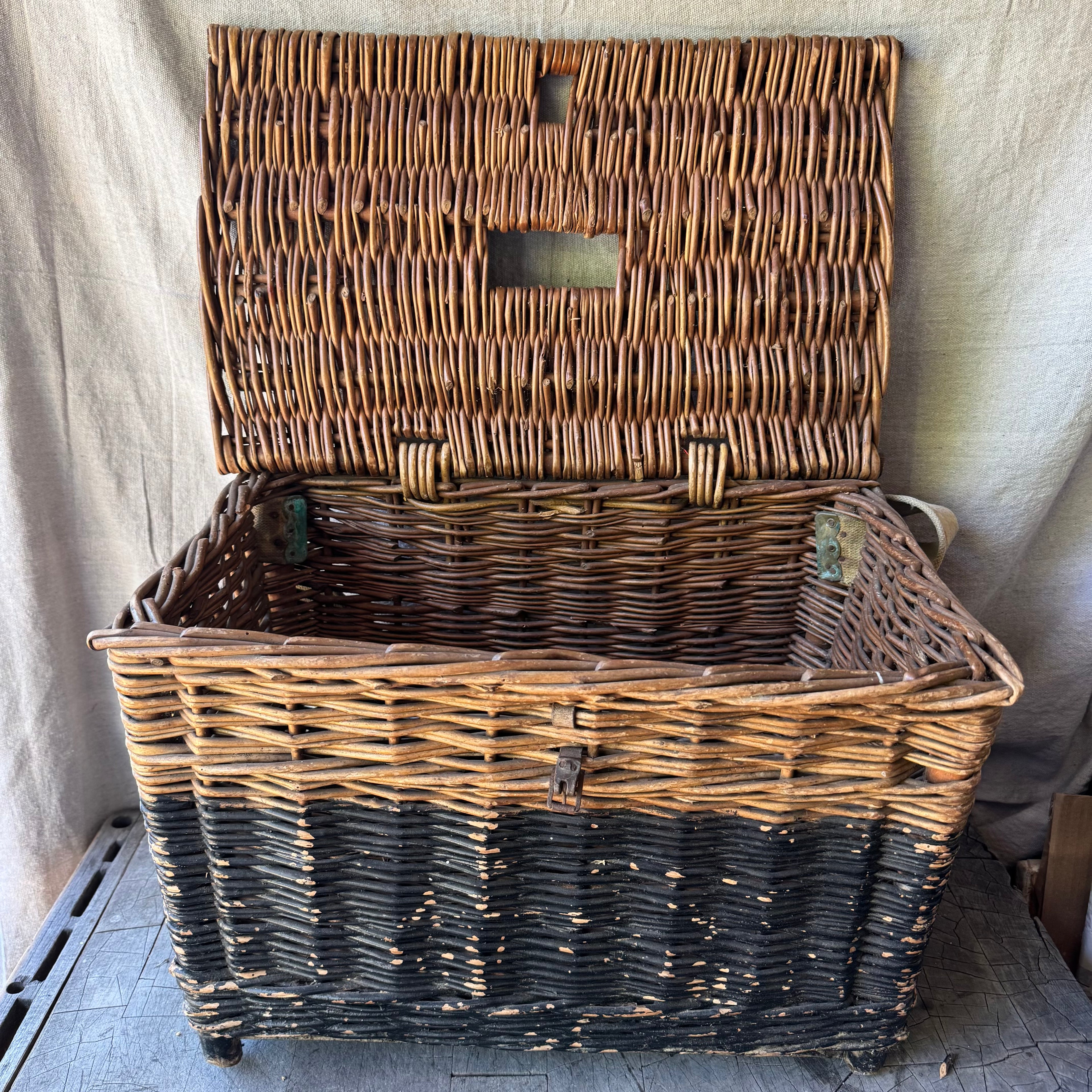 English Wicker Fishing Basket