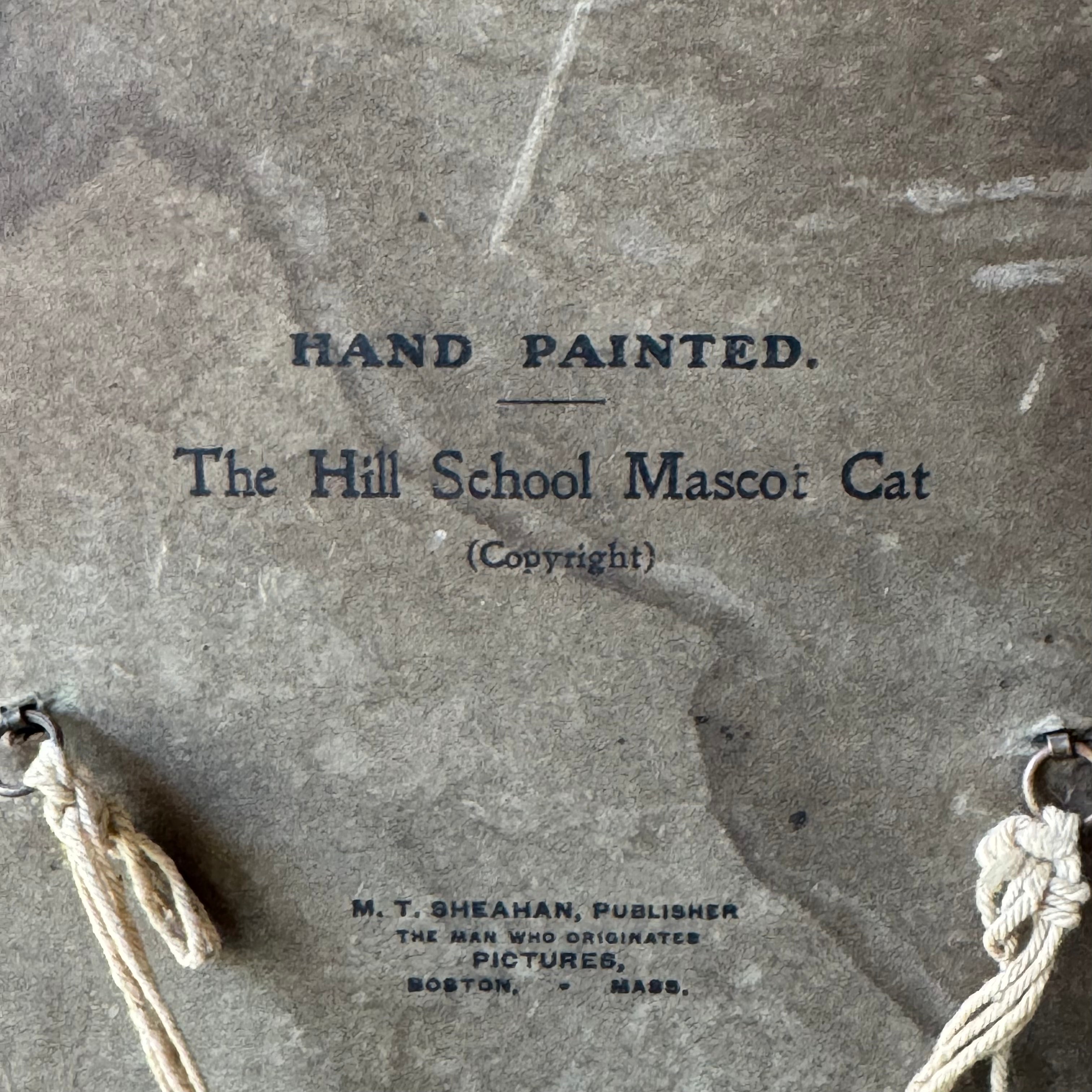 The Hill School Mascot Cat Hand-Colored Photograph