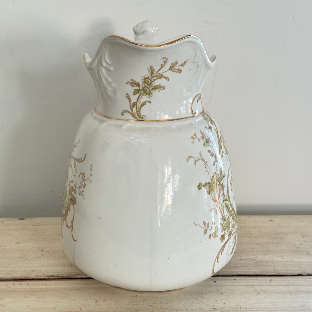Antique Maddock's Royal Porcelain Floral Pitcher & Bowl