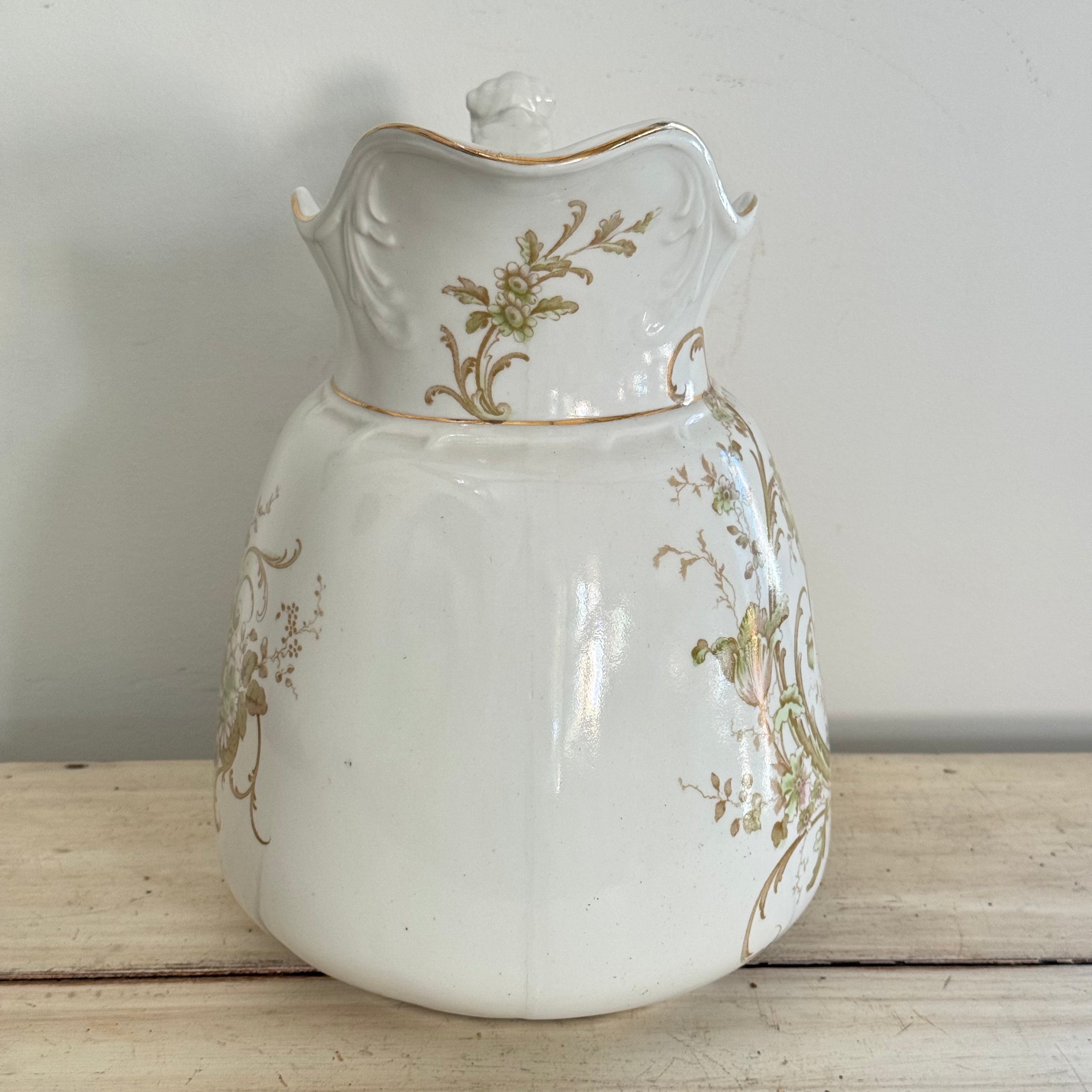 Antique Maddock's Royal Porcelain Floral Pitcher & Bowl
