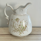 Antique Maddock's Royal Porcelain Floral Pitcher & Bowl