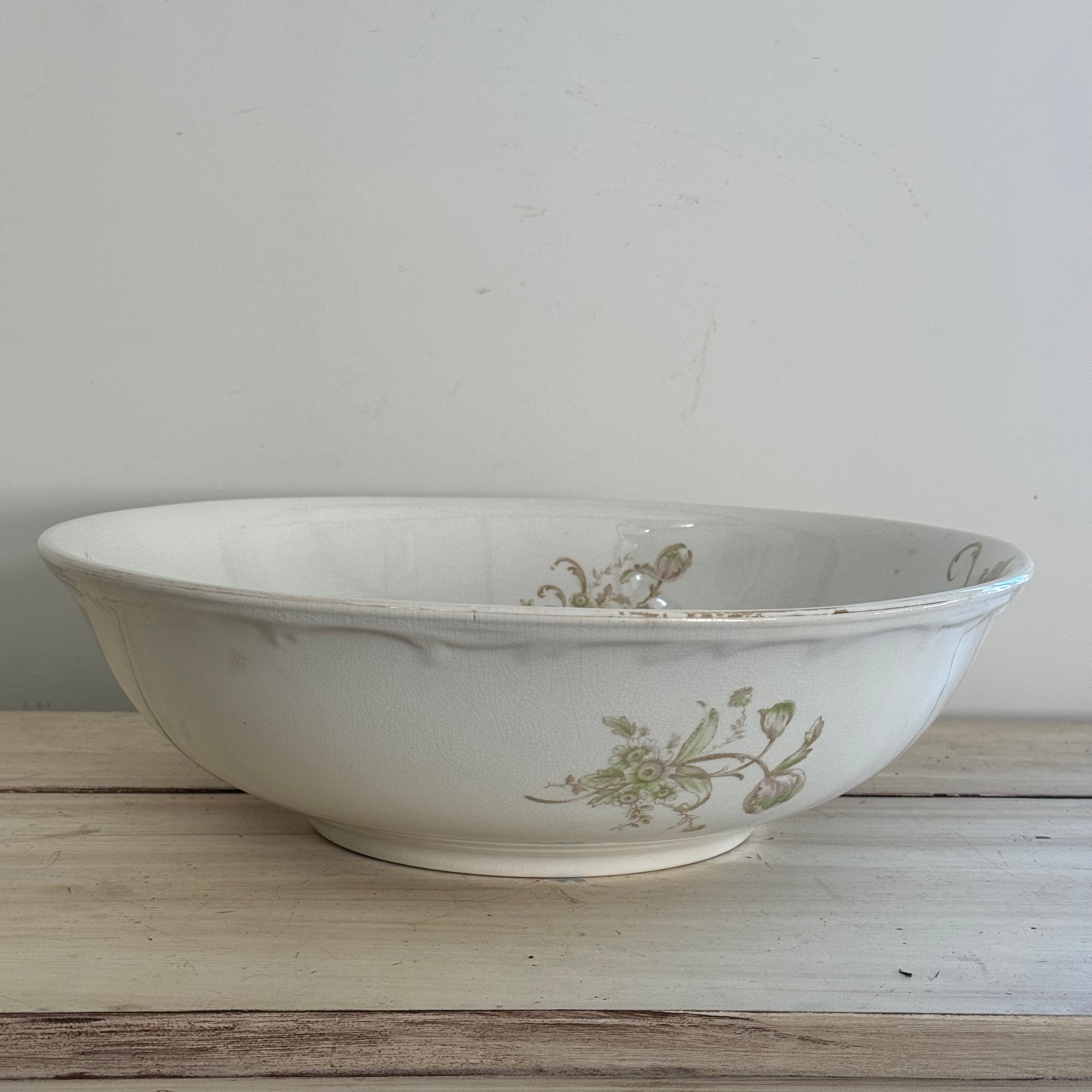 Antique Maddock's Royal Porcelain Floral Pitcher & Bowl