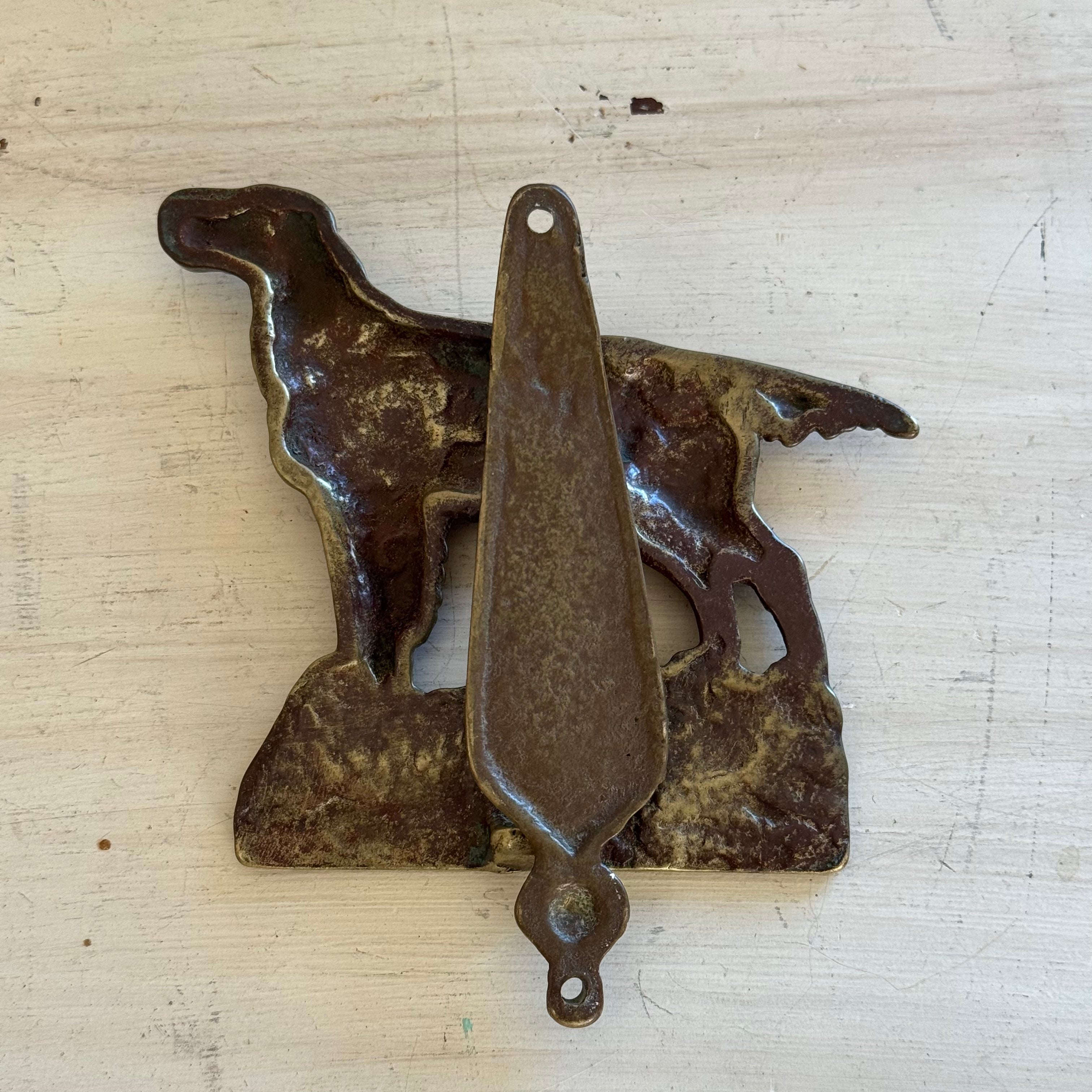Brass English Setter Door Knocker from England