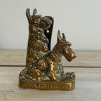 Vintage Brass Scotch Terriers Door Knocker