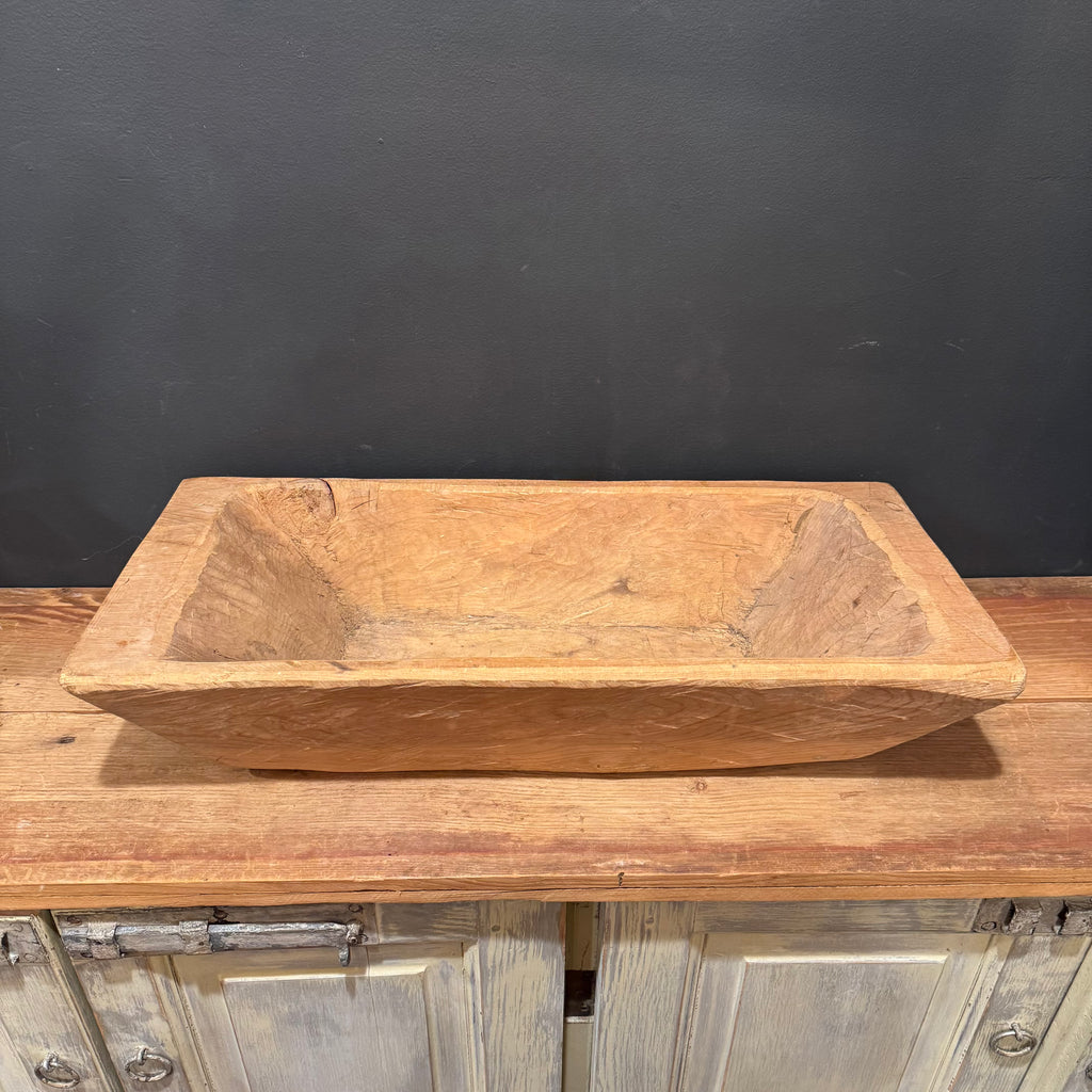 Antique Wooden Dough Bowl