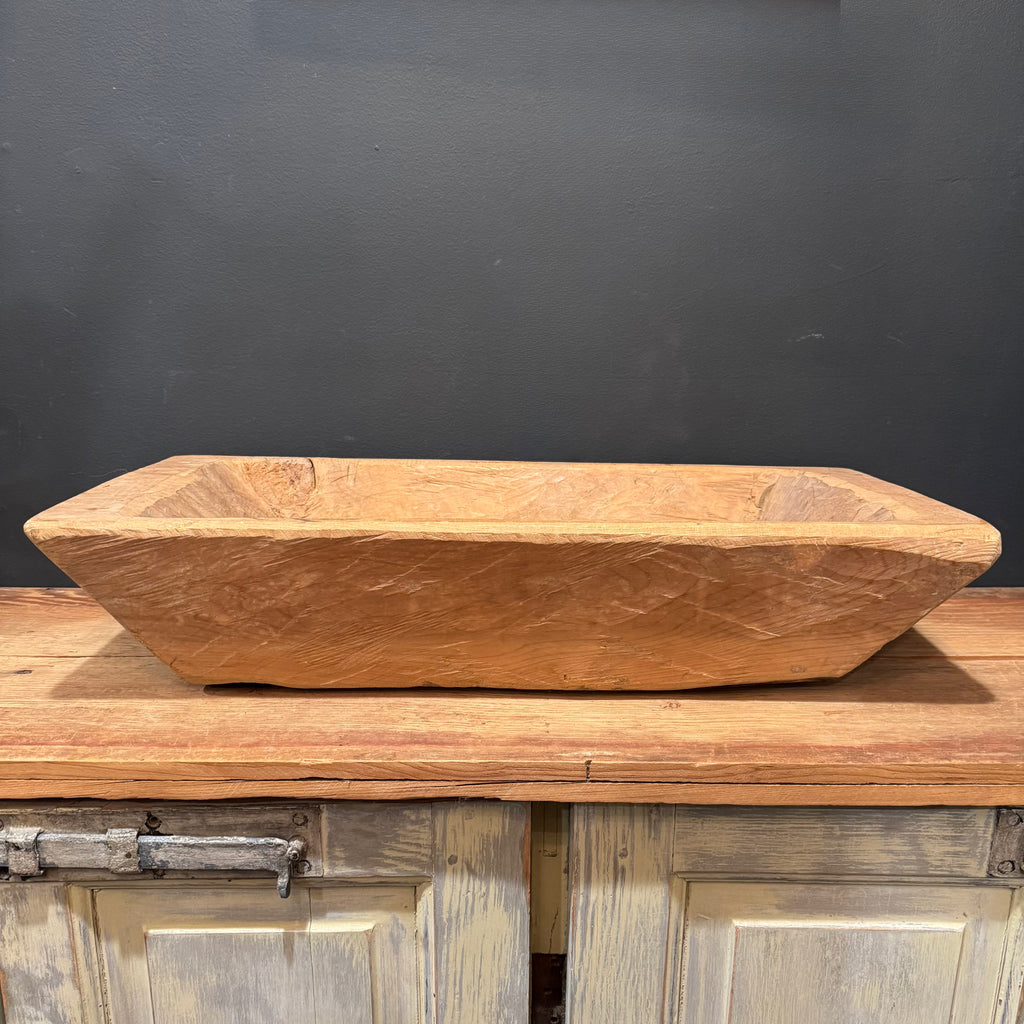 Antique Wooden Dough Bowl