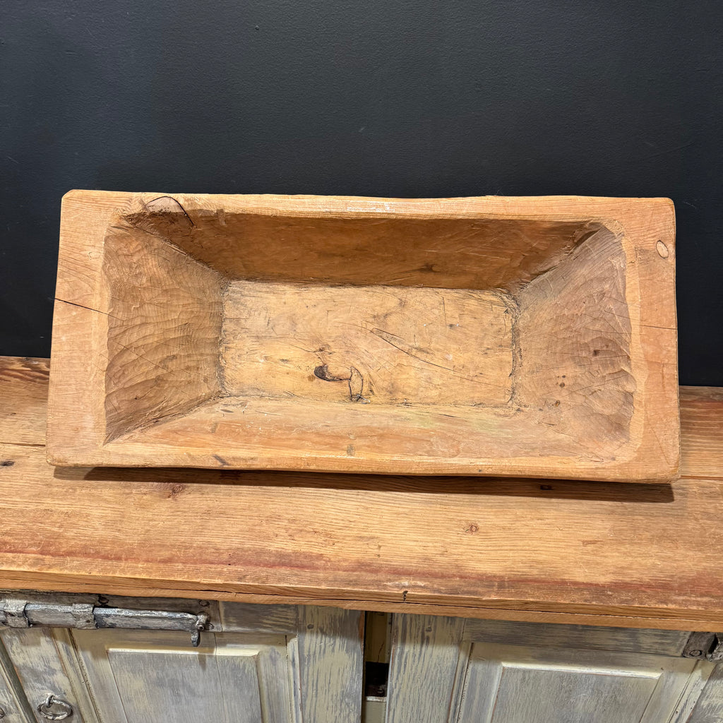 Antique Wooden Dough Bowl