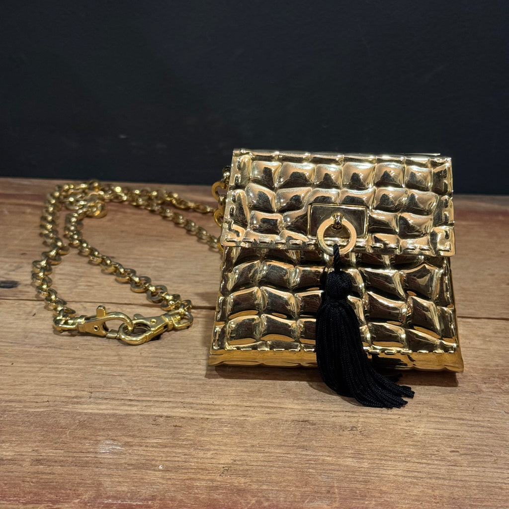 Debbie J Palmer 18K Gold Dipped Evening Bag