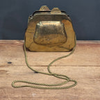 Antique Gold-Tone Metal Evening Bag