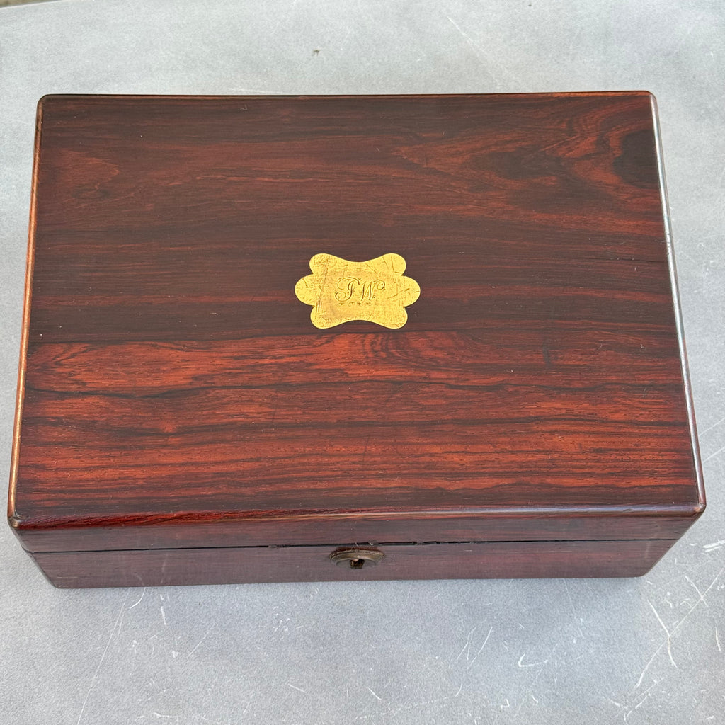 Antique English Rosewood Dressing Box
