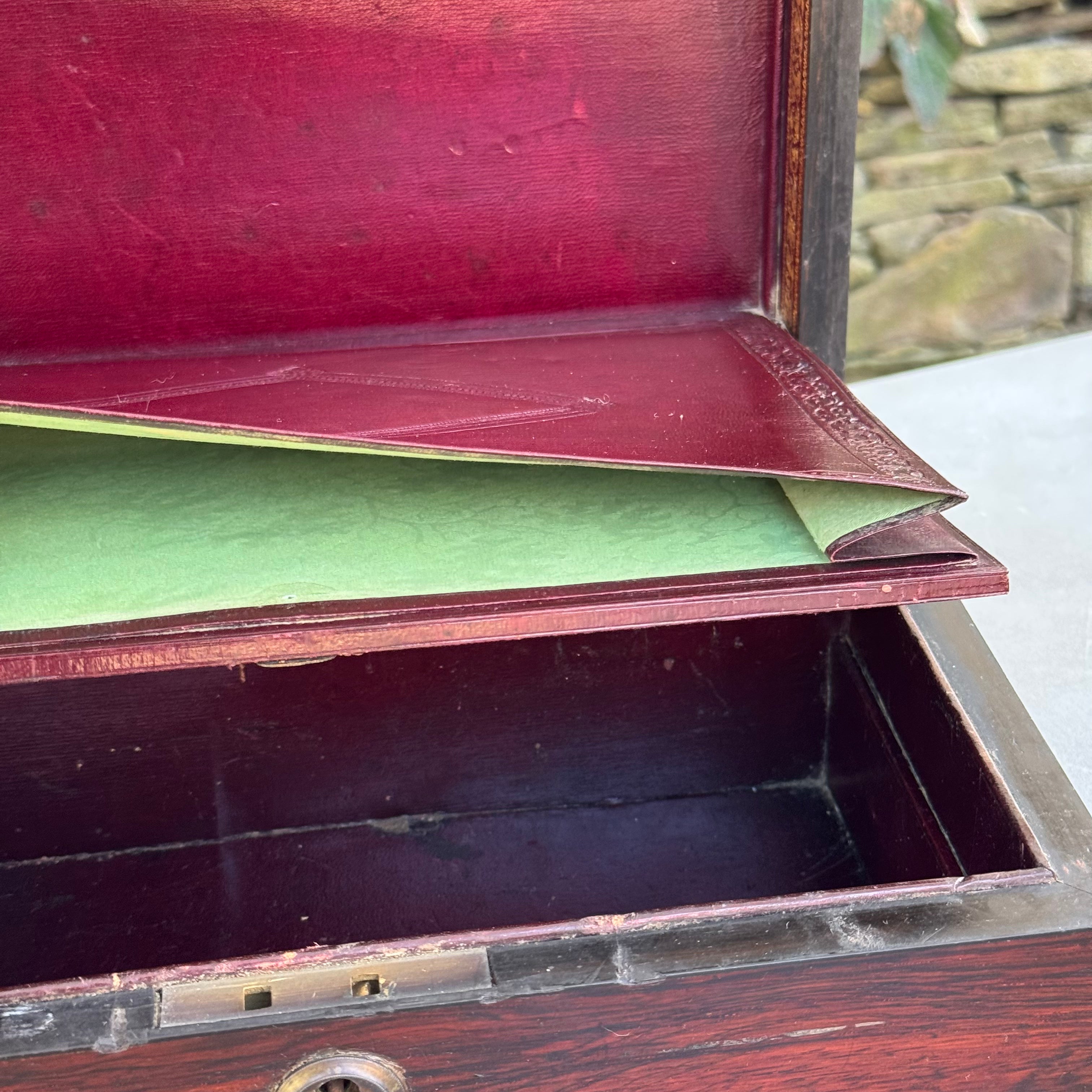Antique English Rosewood Dressing Box