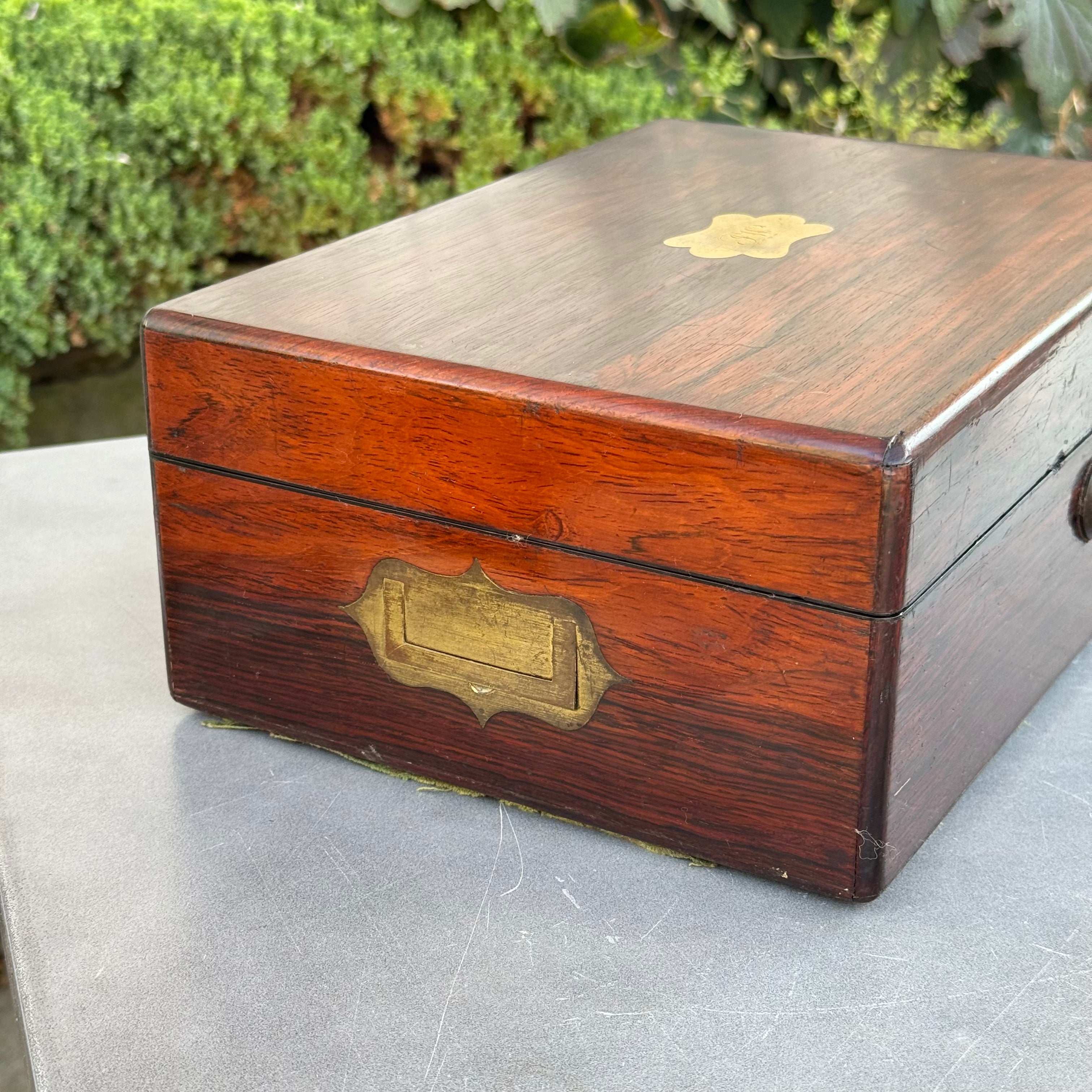 Antique English Rosewood Dressing Box