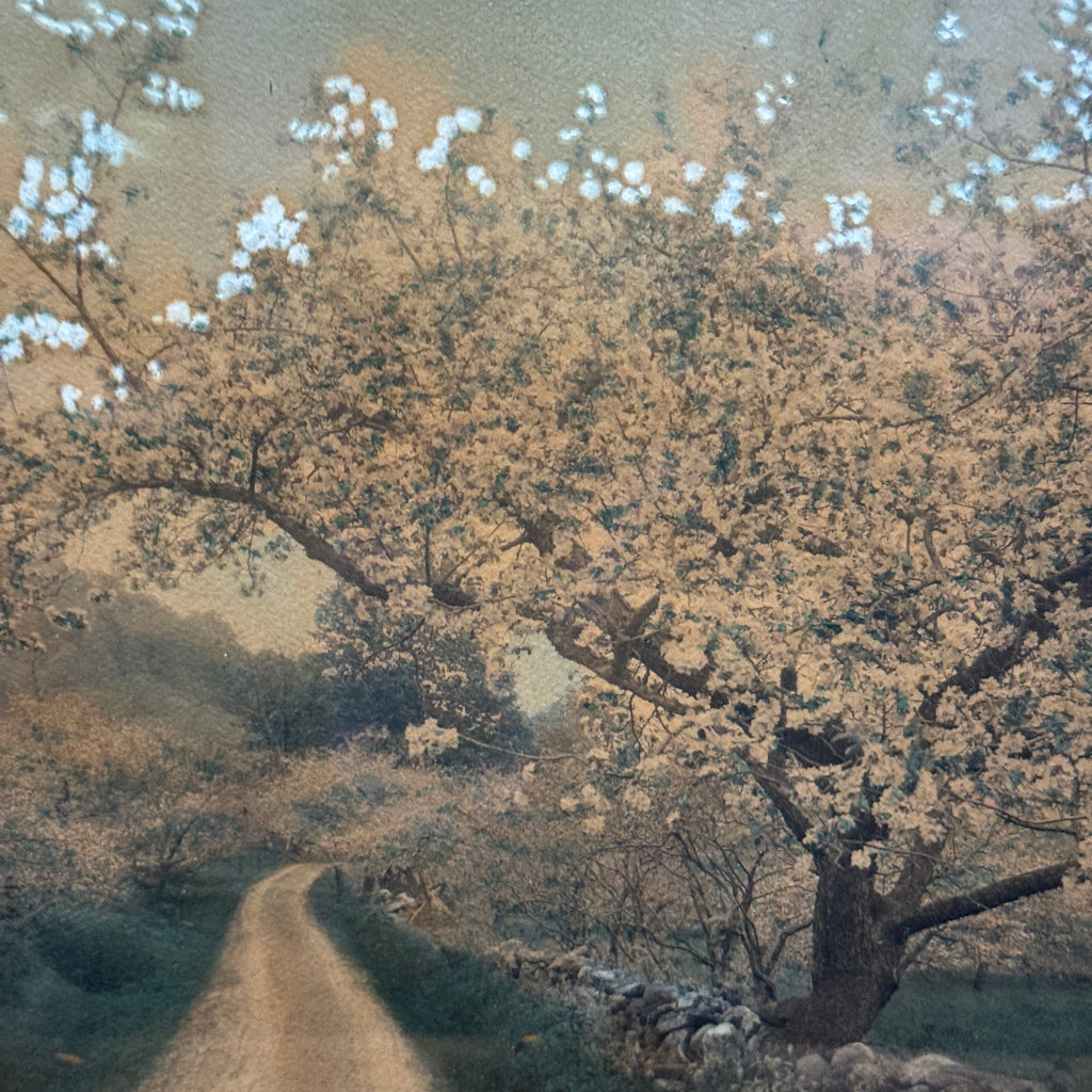 Wallace Nutting Hand-Colored Photograph " A Canopied Road" Framed