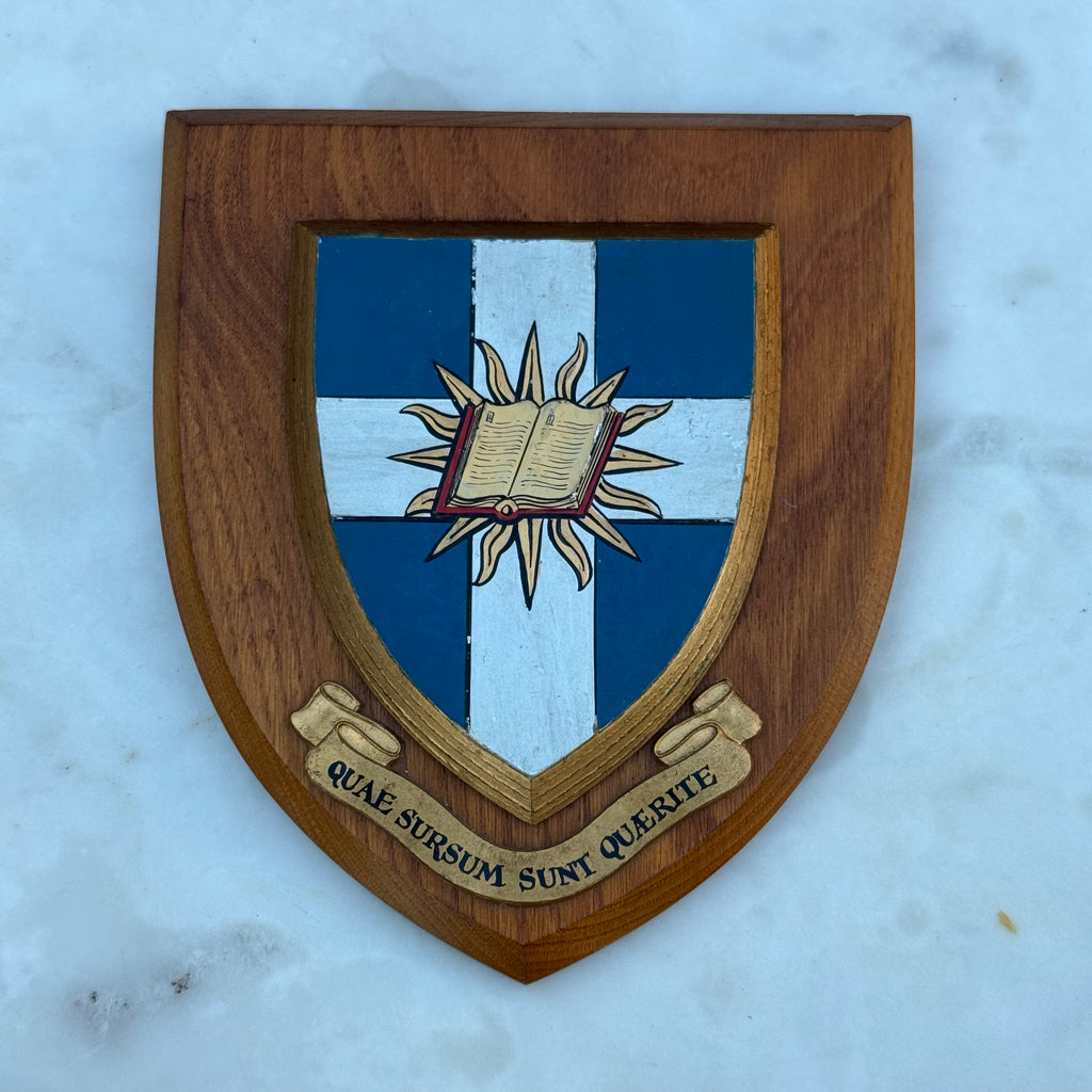 Vintage British Heraldic Shield Plaque