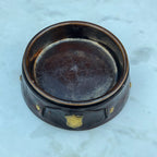 Vintage Prinknash Brass & Leather Coaster/Bowl