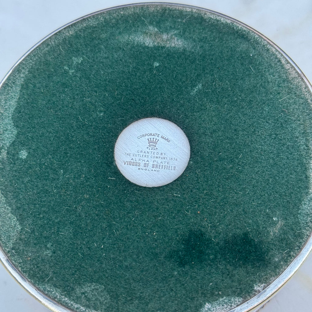 English Silver Plated Wine Coaster by Viners