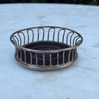 Vintage English Silver Plated Wire Work Bottle Coaster