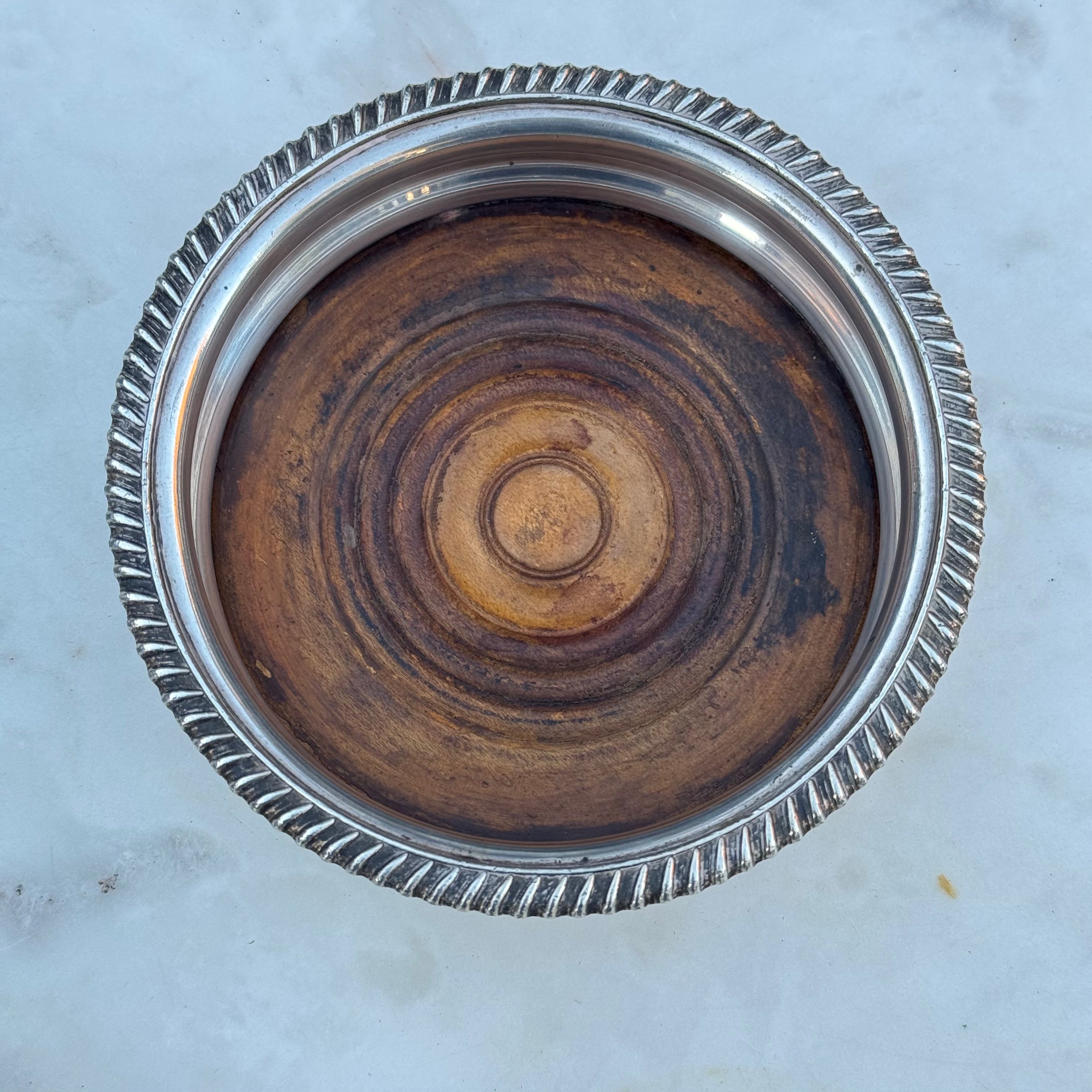 English Silver Plated Wine Coaster
