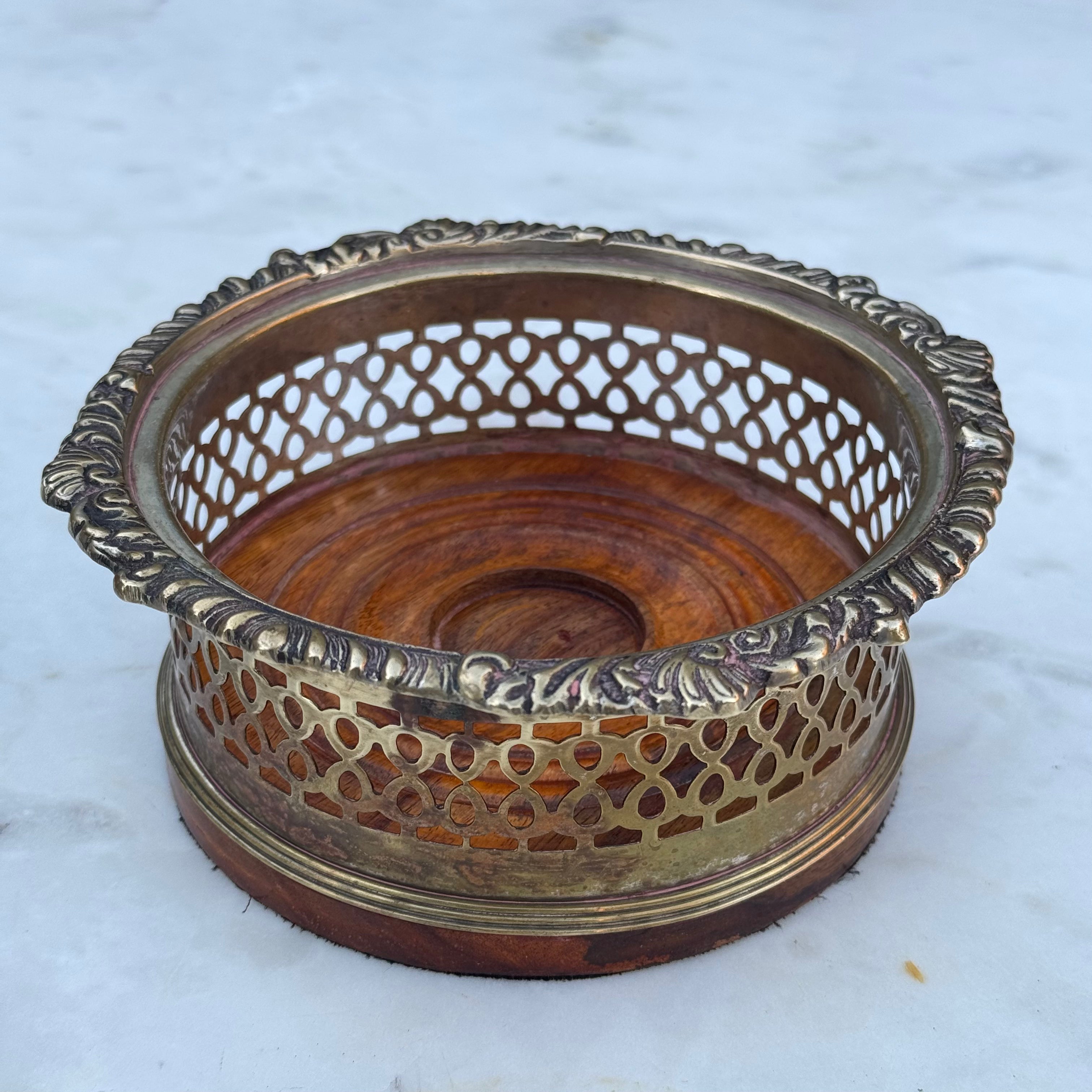 Antique English Wine Coaster