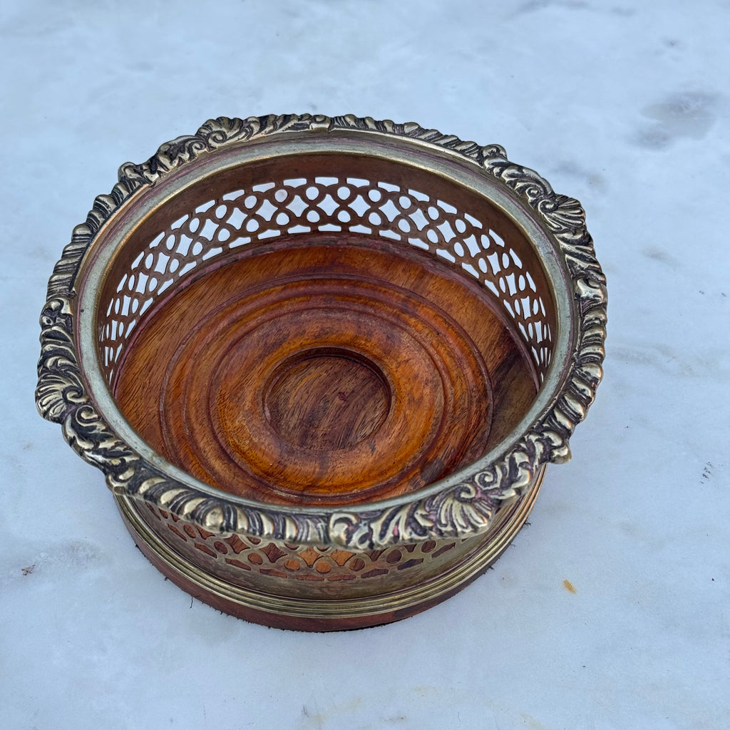 Antique English Wine Coaster