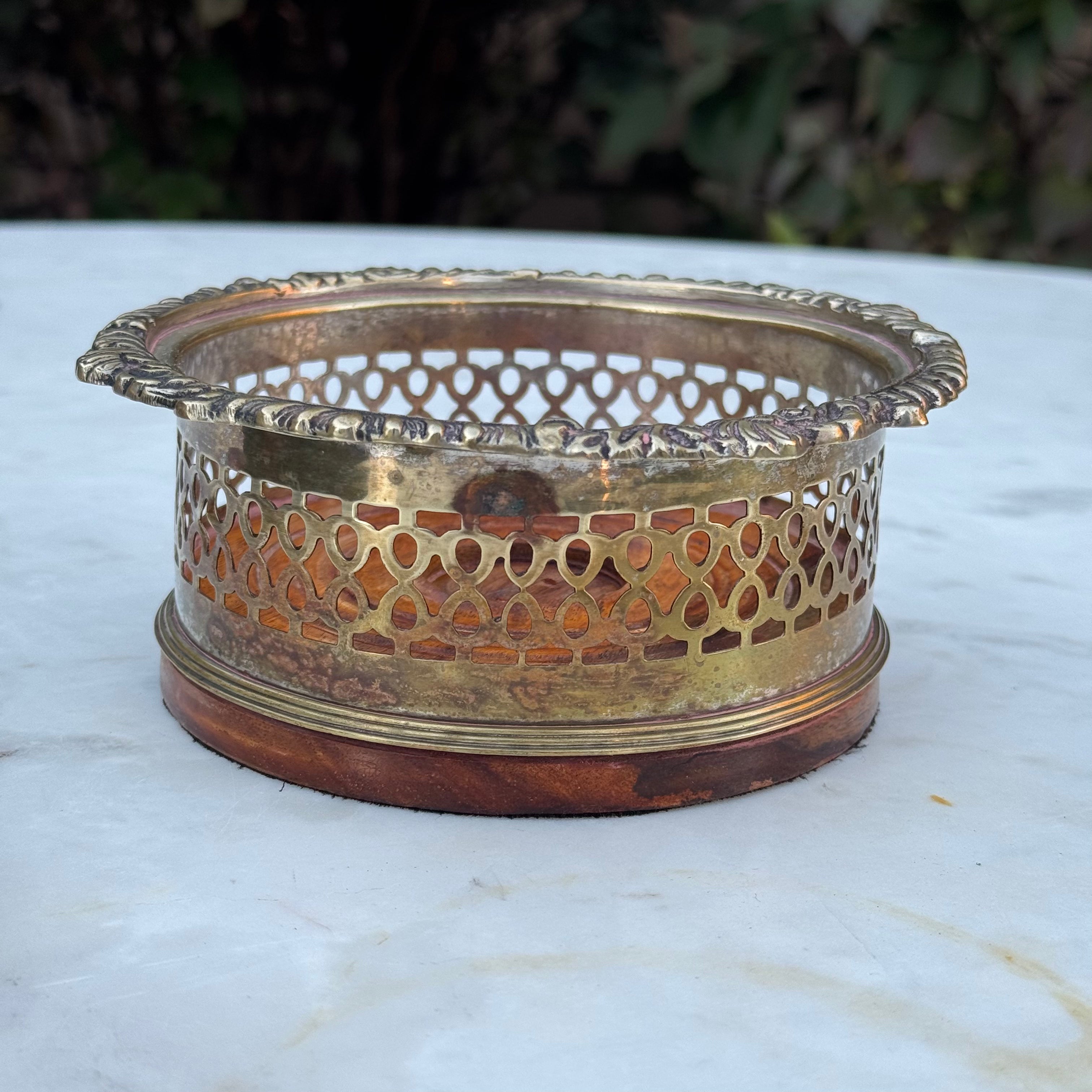 Antique English Wine Coaster