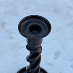 English Barley Twist Candlestick Pair