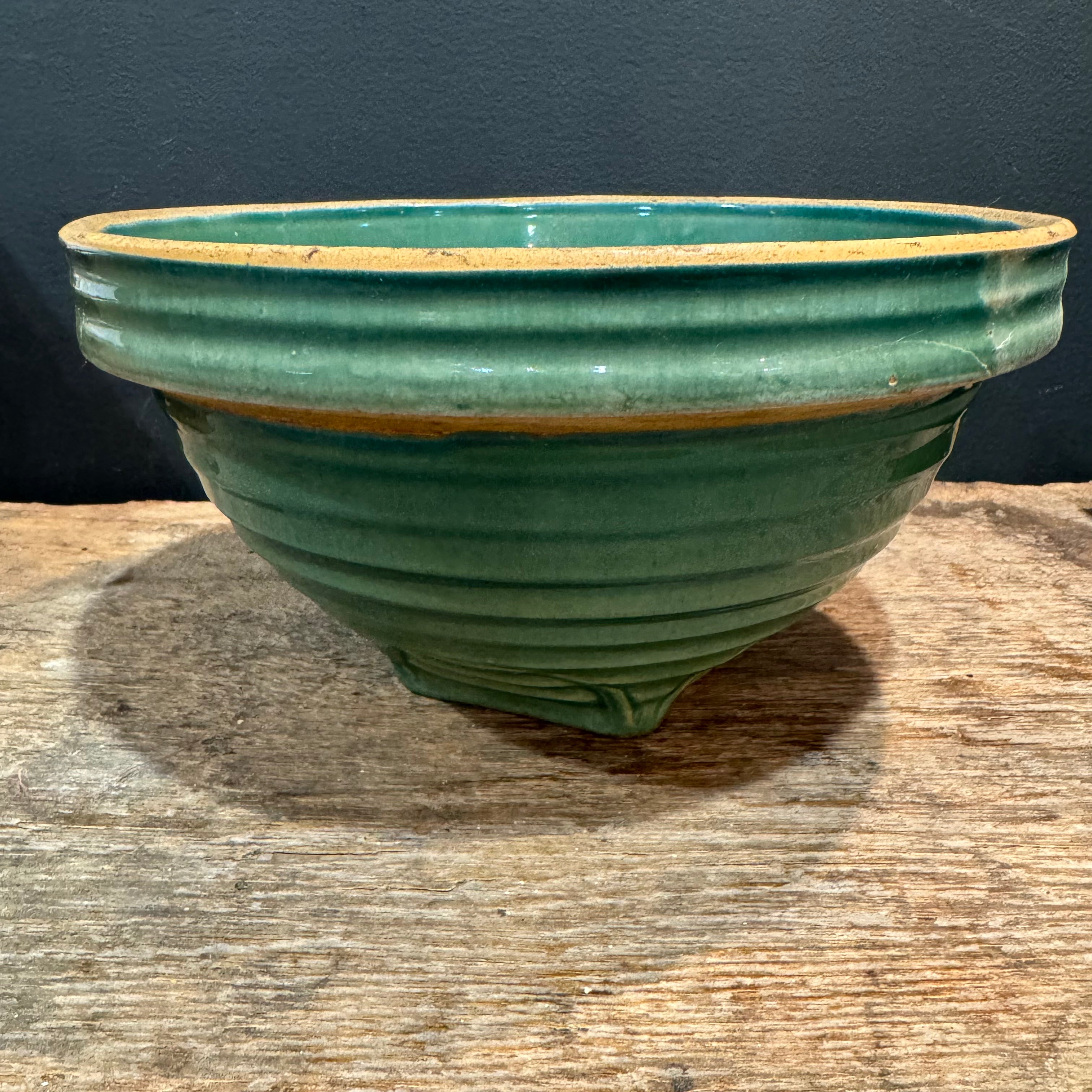 1920s McCoy Green Glazed Mixing Bowl