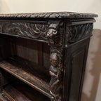 Victorian Carved Oak Green Man Bookcase