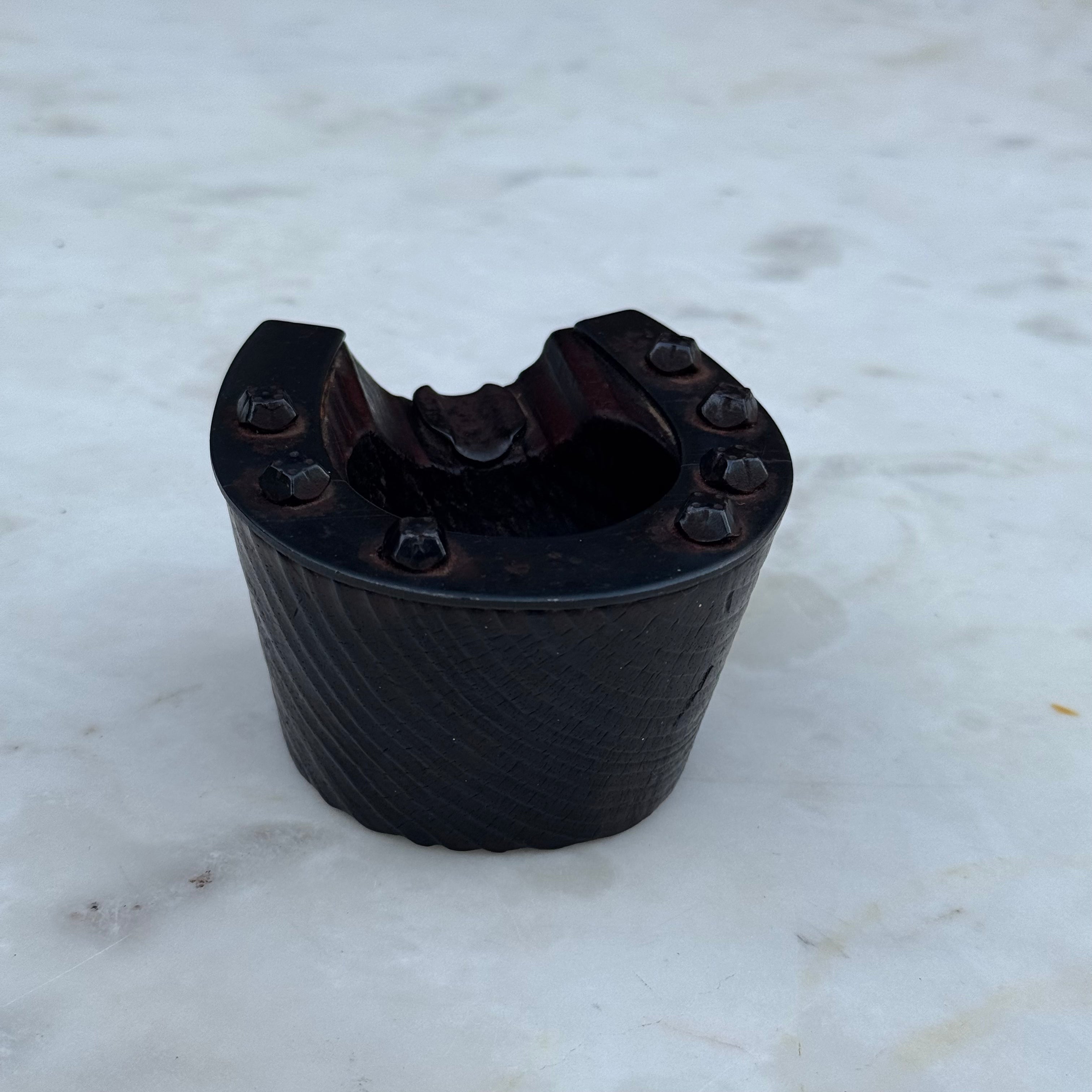 Vintage Horseshoe Wooden Pipe Rest