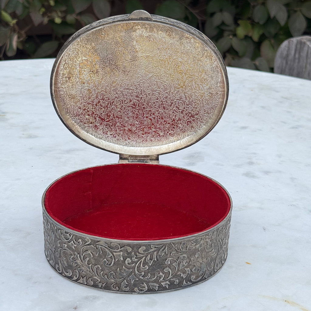 Vintage Silver Plated Trinket Box