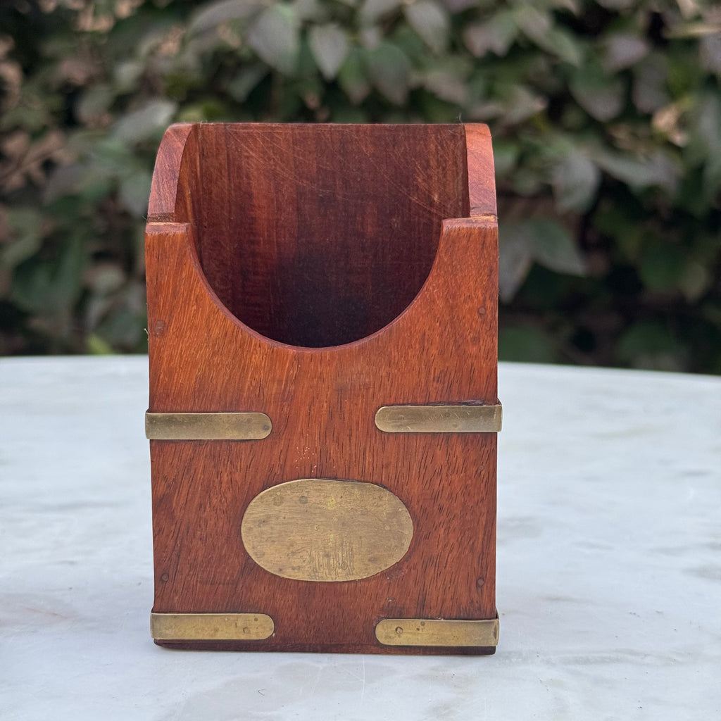 Vintage English Brassbound Pen Holder