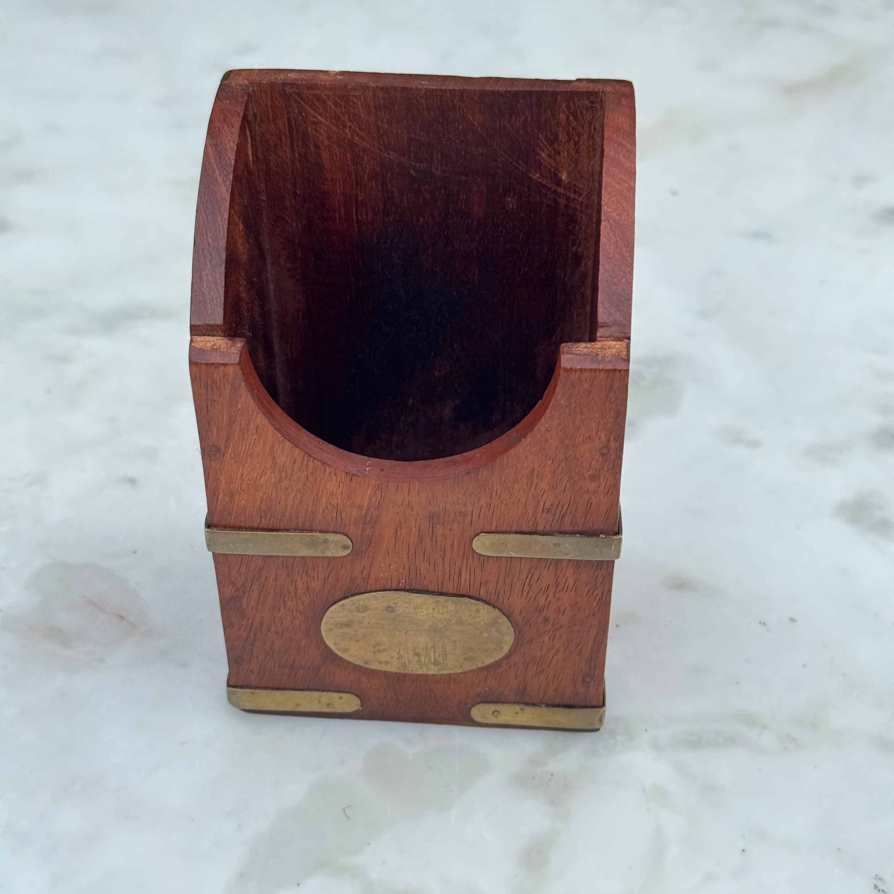 Vintage English Brassbound Pen Holder
