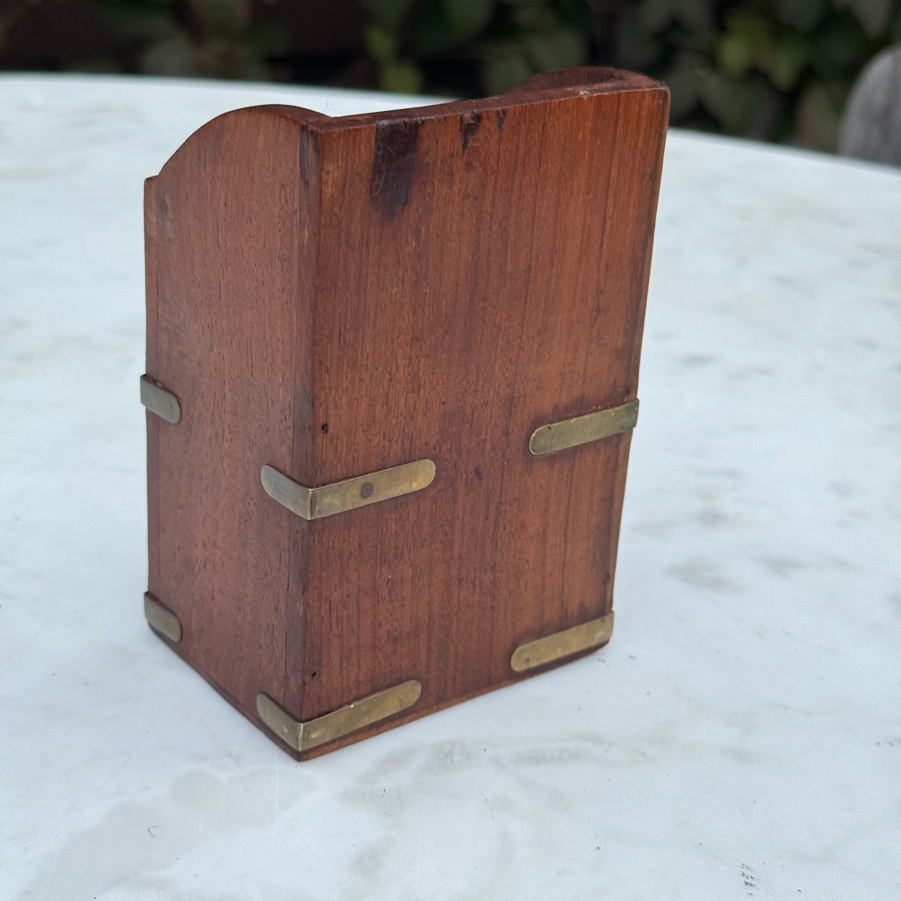 Vintage English Brassbound Pen Holder