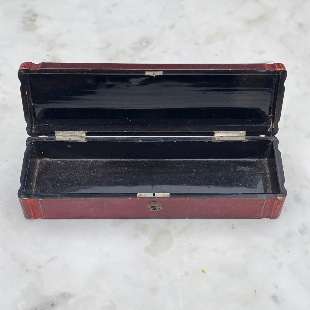 Lacquered Box with Bird & Orchids