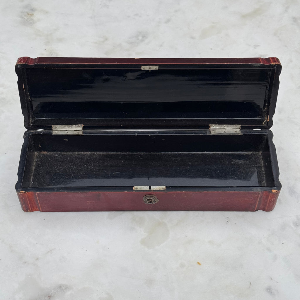 Lacquered Box with Bird & Orchids