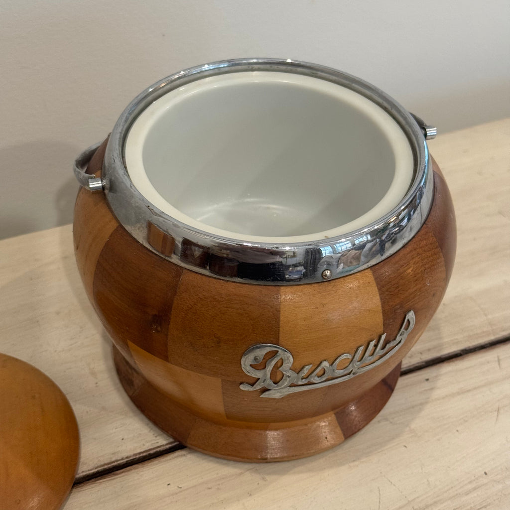 Lancraft Woodware Biscuit Barrel