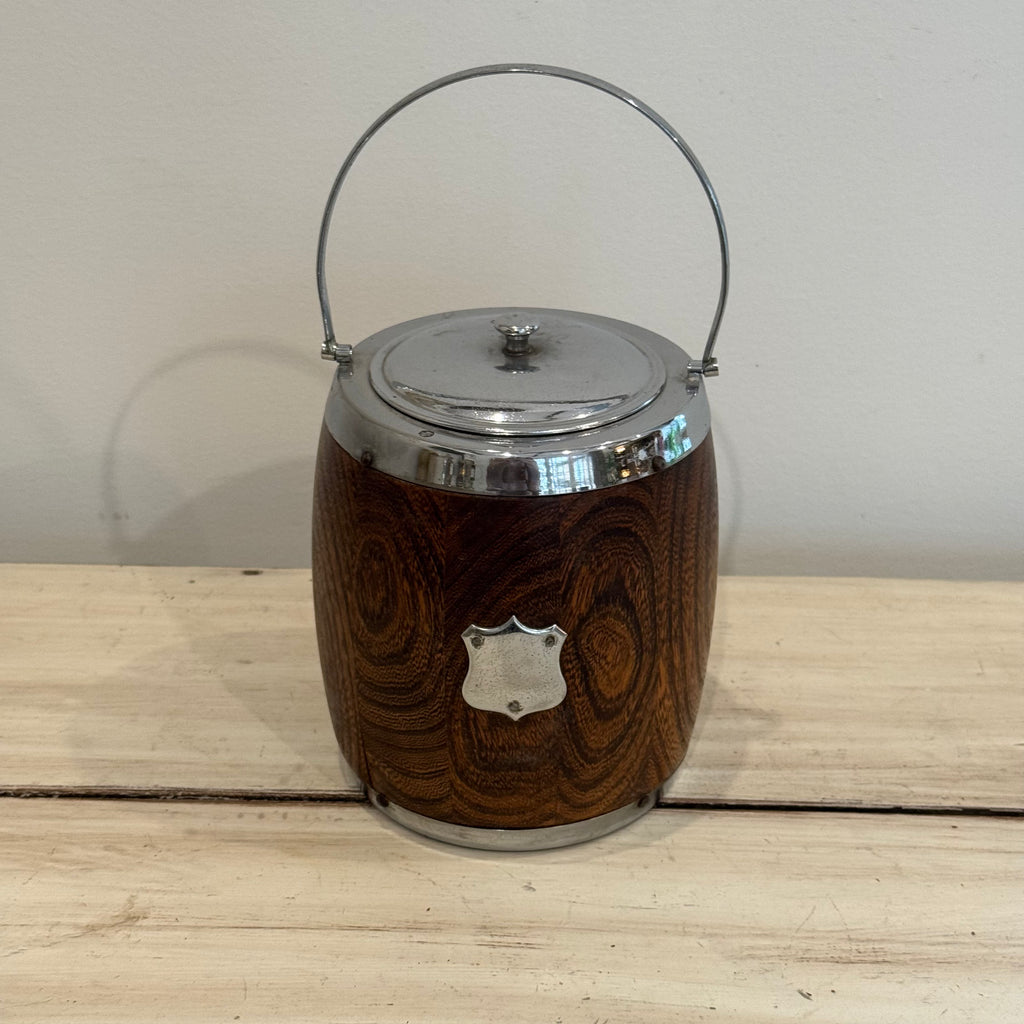 Edwardian Oak Biscuit Barrel
