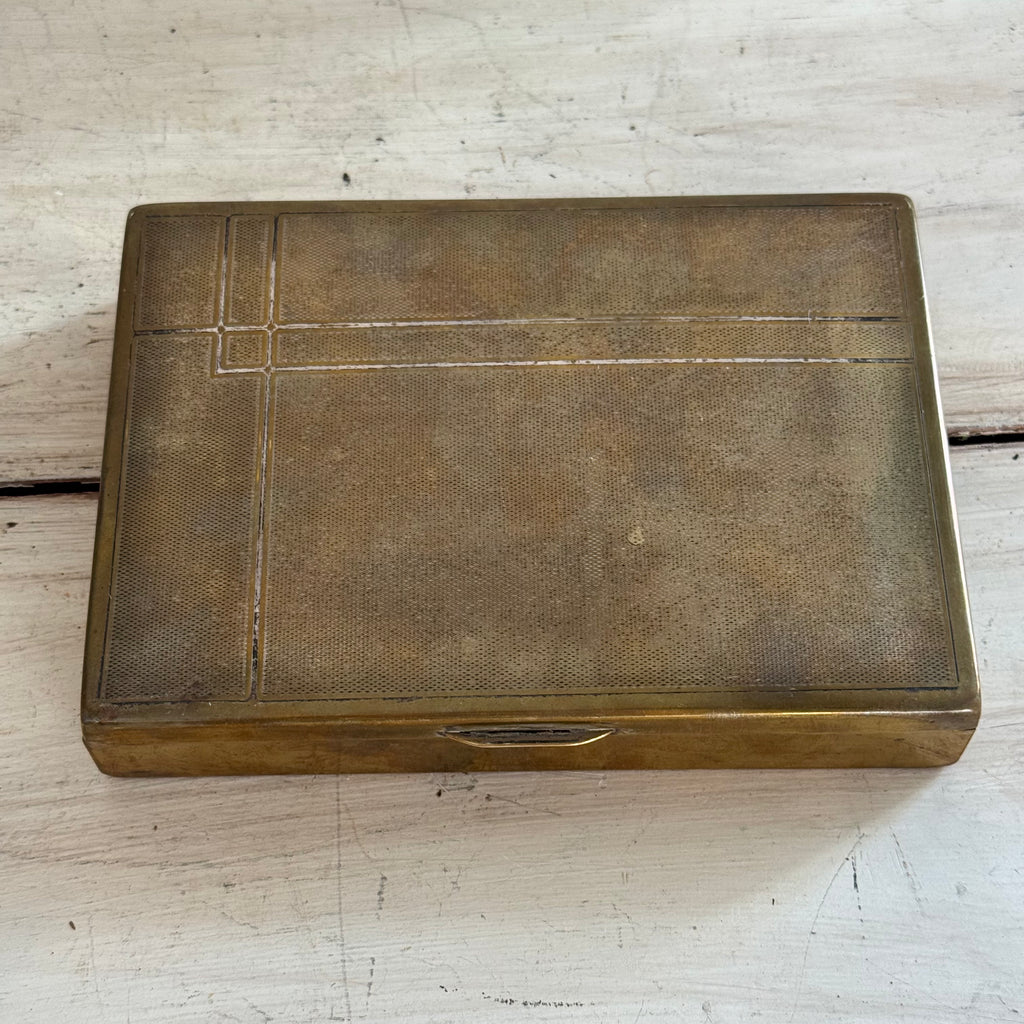 English Brass Cigarette Box