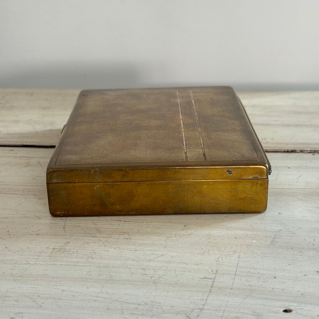 English Brass Cigarette Box