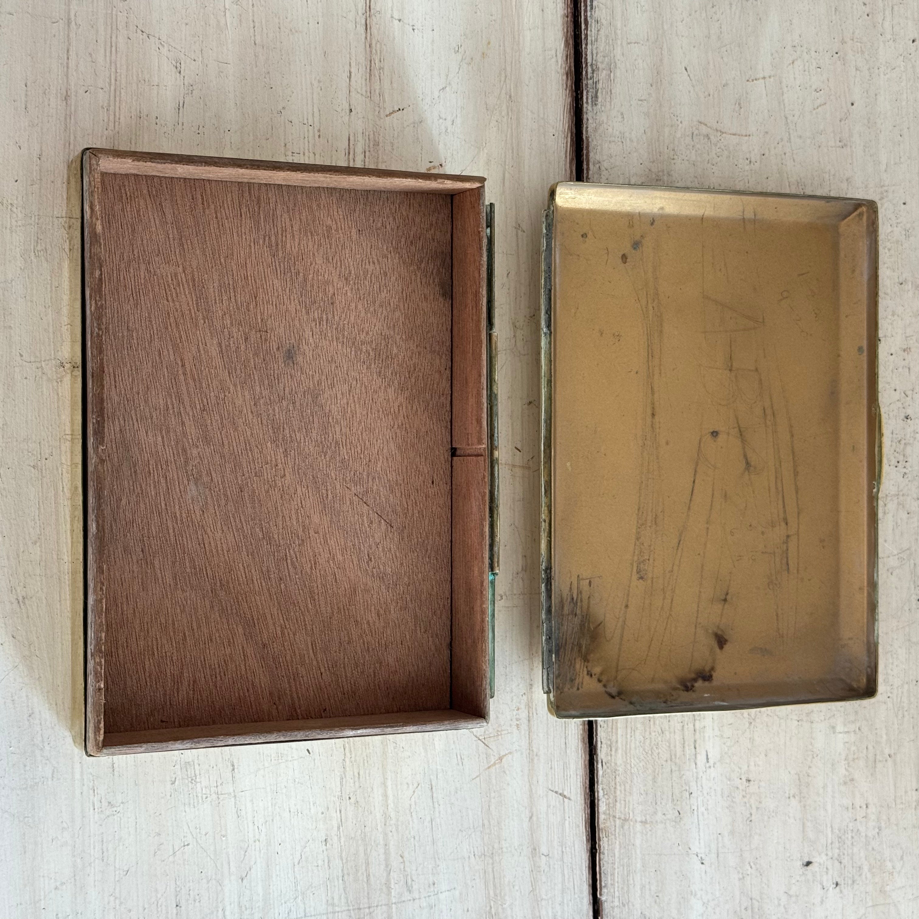 State Express Cigarettes Brass Cigarette Box – Made in England *as found